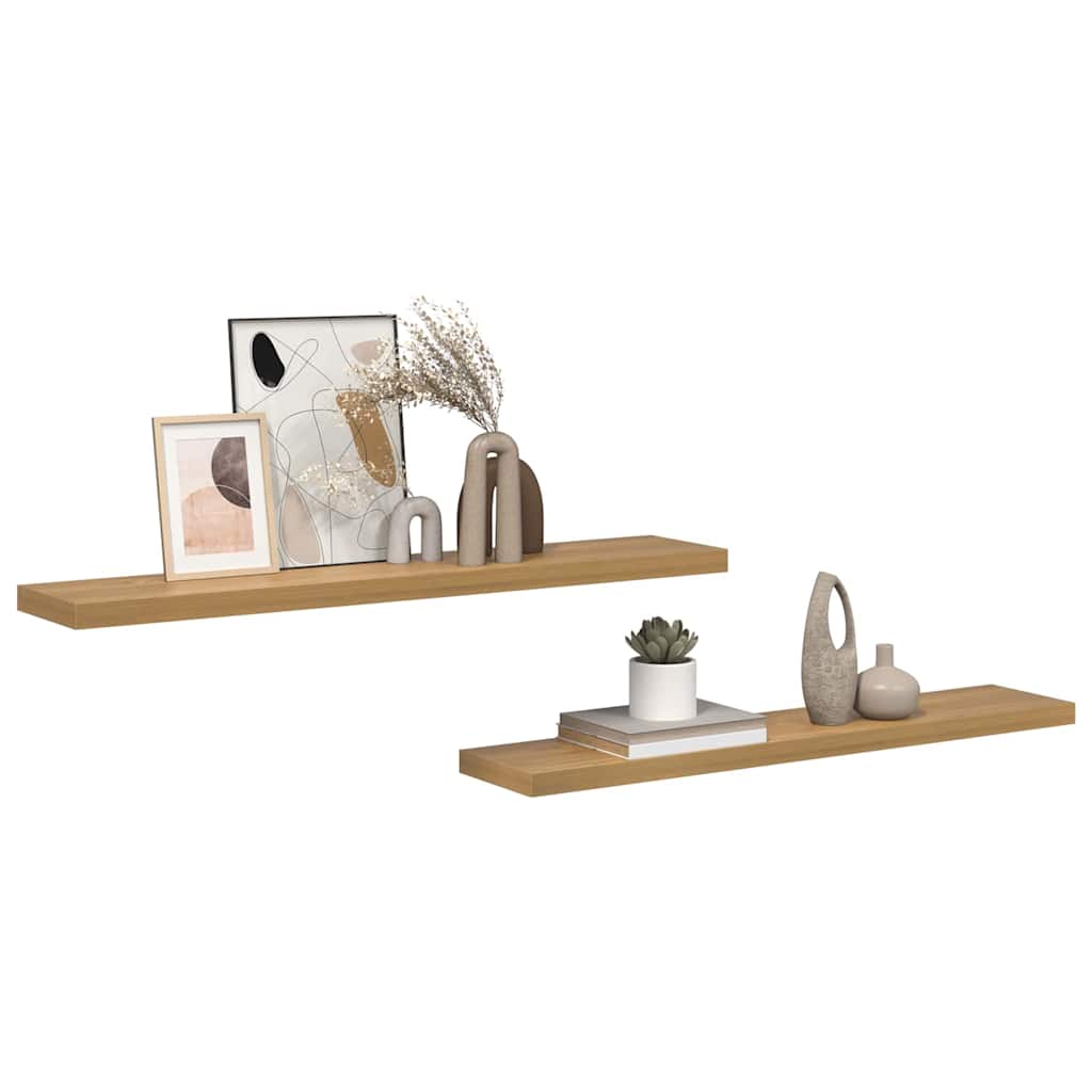 Wandregal Wandhalterung 2 Stk. Braun 120 x 23,5 x 3,8 cm
