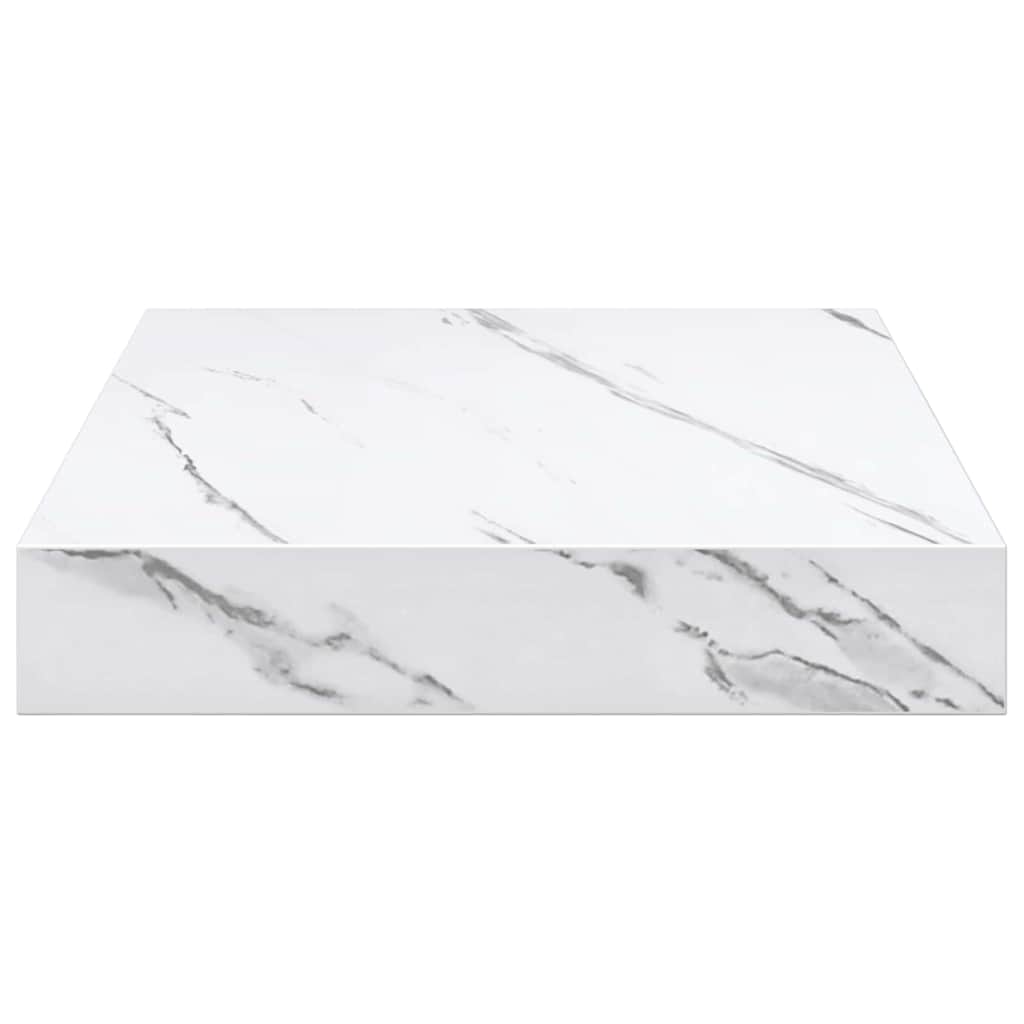 Wandregal Wandhalterung 4 Stk. Weiß Marmor 23 x 23,5 x 3,8 cm