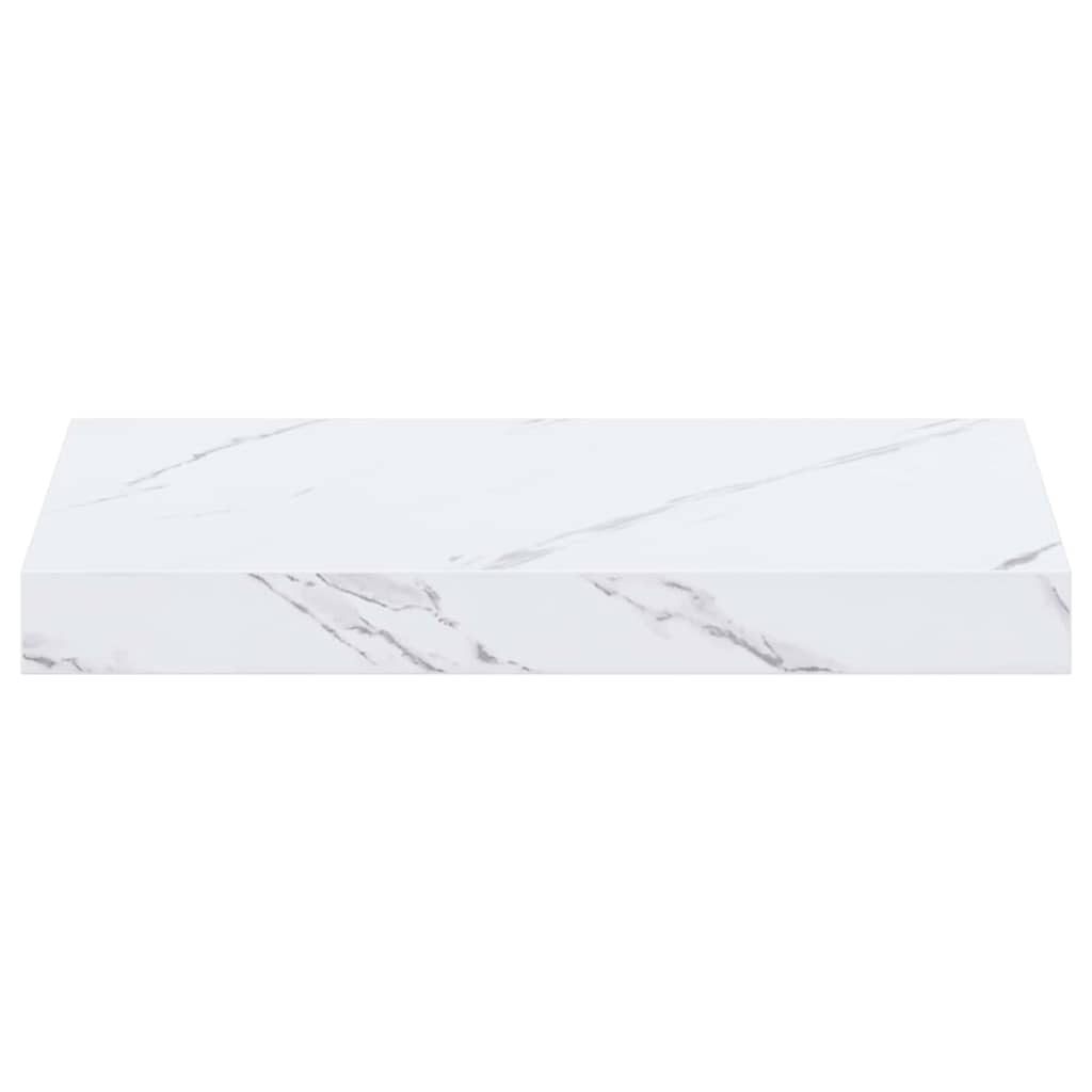 Wandregal Wandhalterung 2 Stk. Weiß Marmor 40 x 23,5 x 3,8 cm