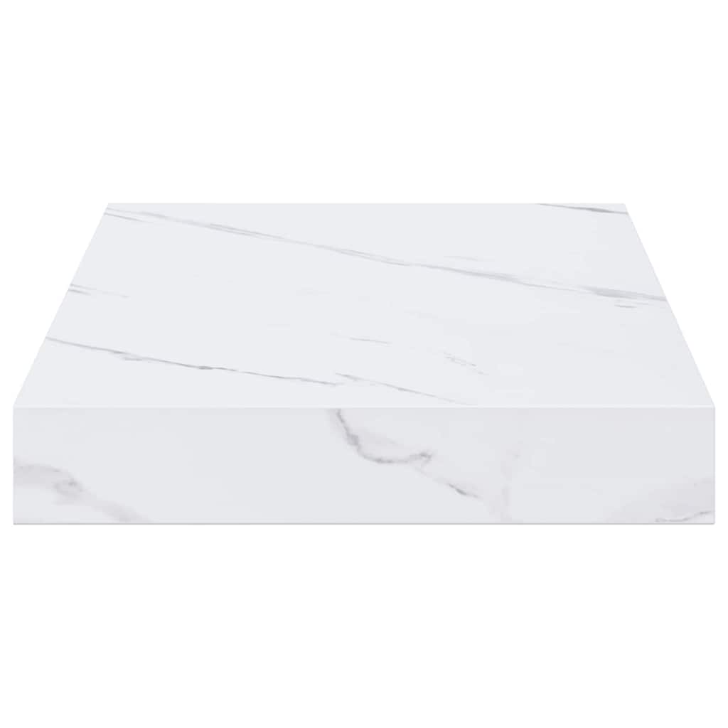 Wandregal Wandhalterung 2 Stk. Weiß Marmor 40 x 23,5 x 3,8 cm