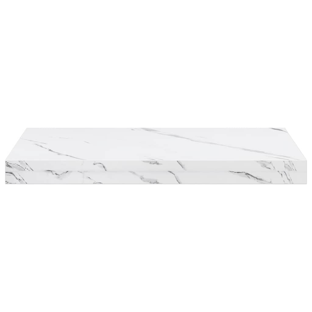 Wandregal Wandhalterung Weiß Marmor 50 x 23,5 x 3,8 cm