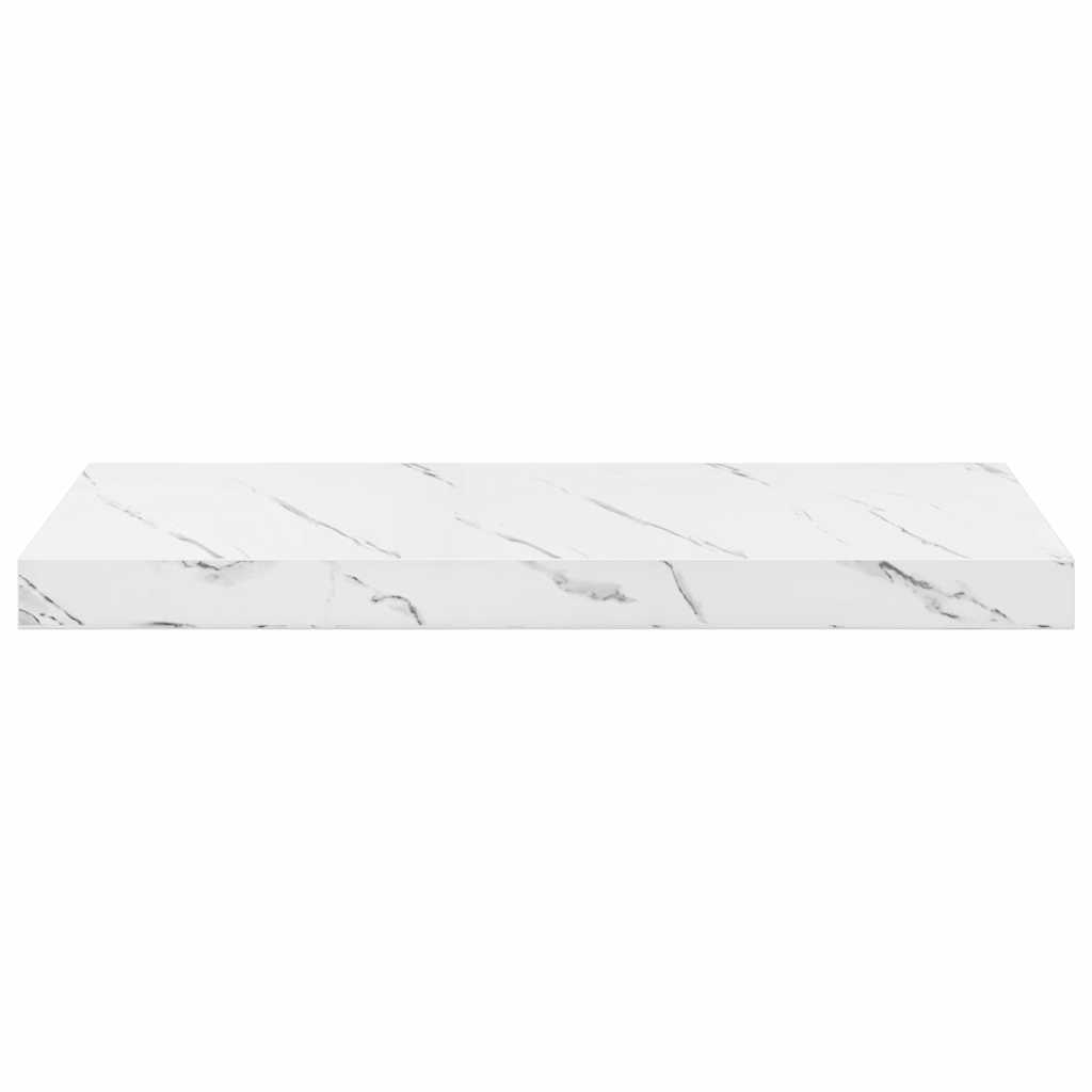 Wandregal Wandhalterung 2 Stk. Weiß Marmor 60 x 23,5 x 3,8 cm