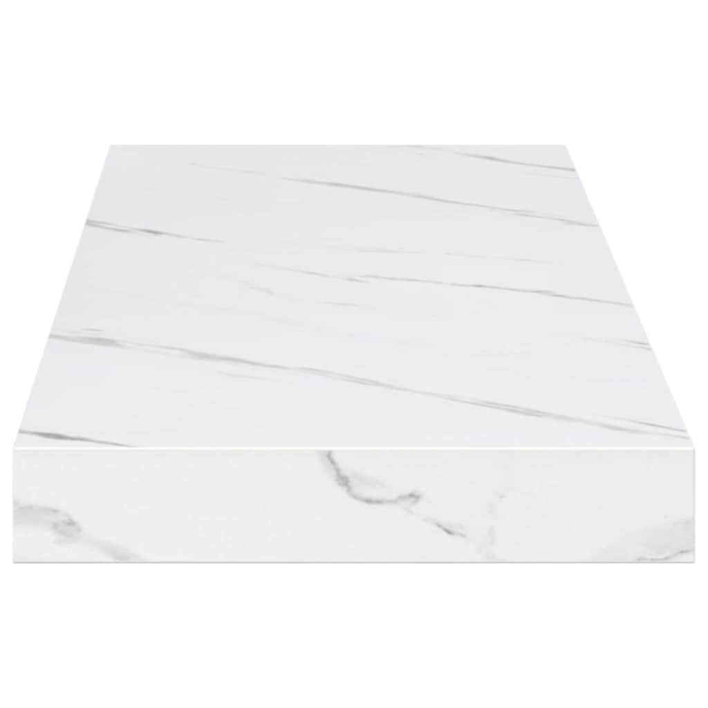 Wandregal Wandhalterung Weiß Marmor 80 x 23,5 x 3,8 cm