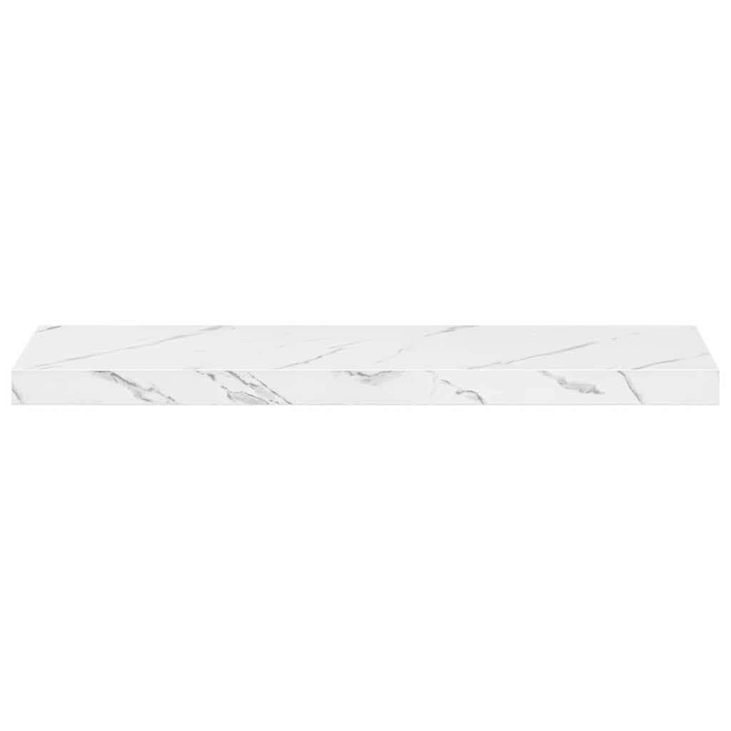 Wandregal Wandhalterung 2 Stk. Weiß Marmor 80 x 23,5 x 3,8 cm