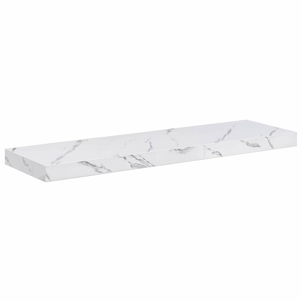 Wandregal Wandhalterung 4 Stk. Weiß Marmor 90 x 23,5 x 3,8 cm