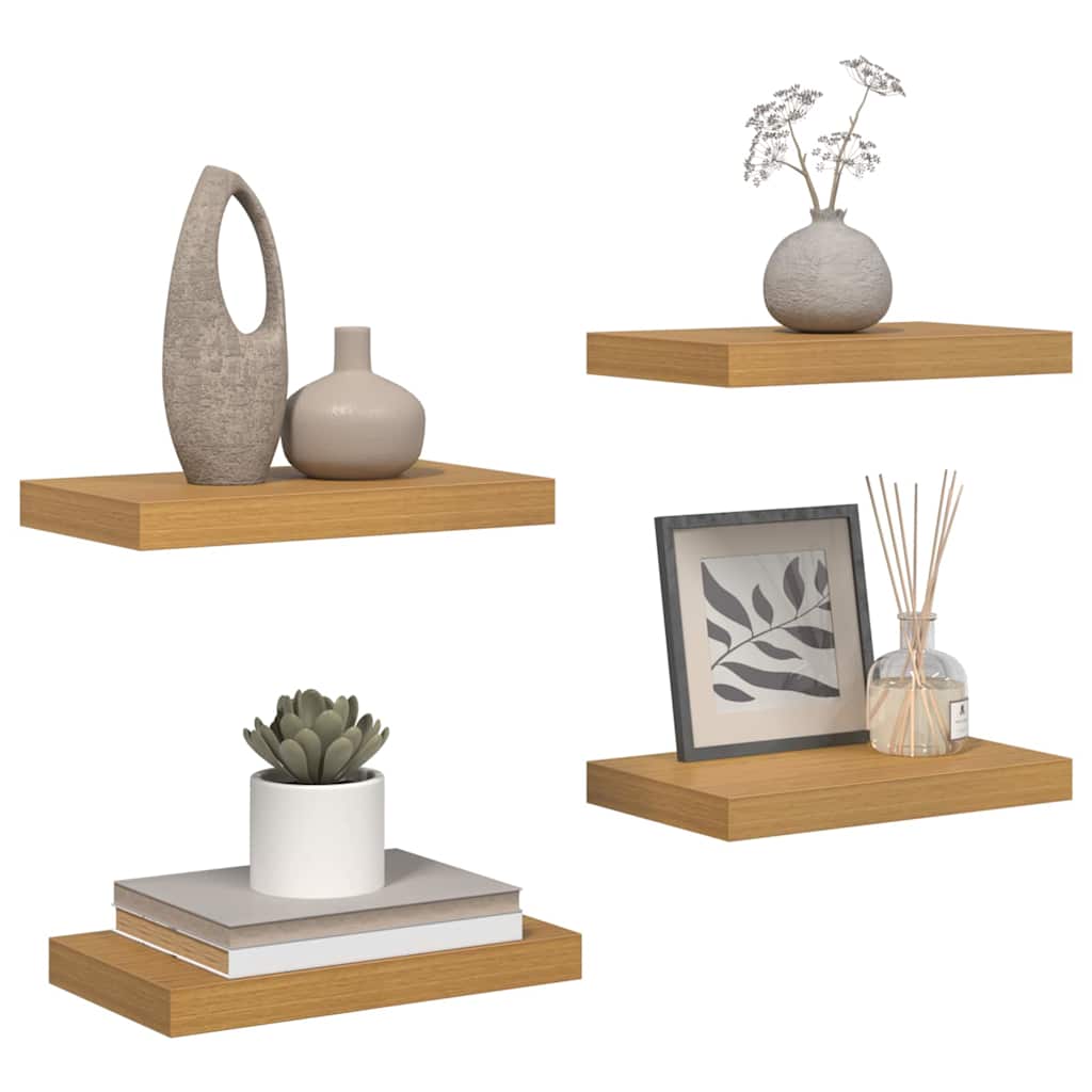 Wandregal Wandhalterung 4 Stk. Beige 40 x 23,5 x 3,8 cm