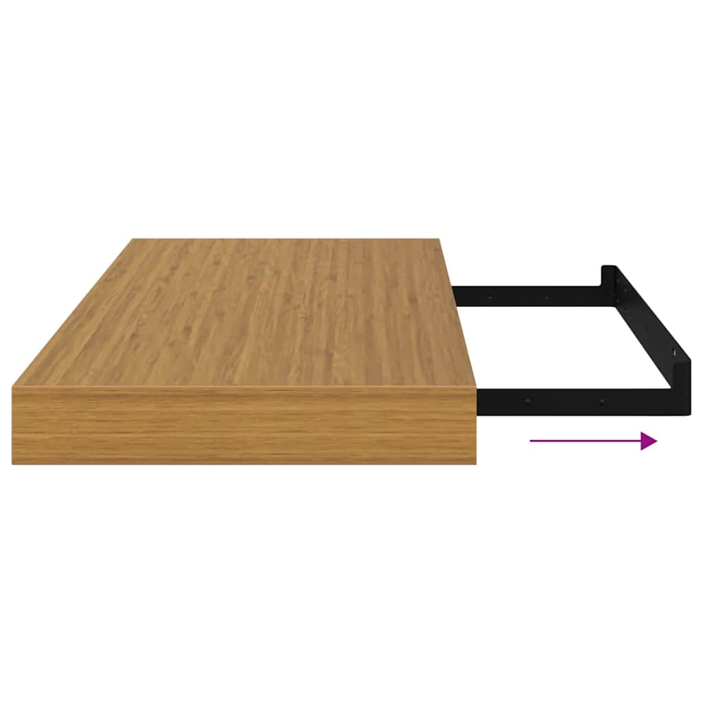 Wandregal Wandhalterung Beige 50 x 23,5 x 3,8 cm Holzwerkstoff
