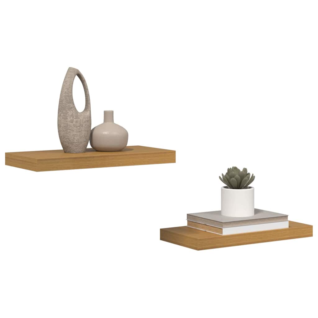 Wandregal 2 stk. Beige 50 x 23,5 x 3,8 cm Holzwerkstoff