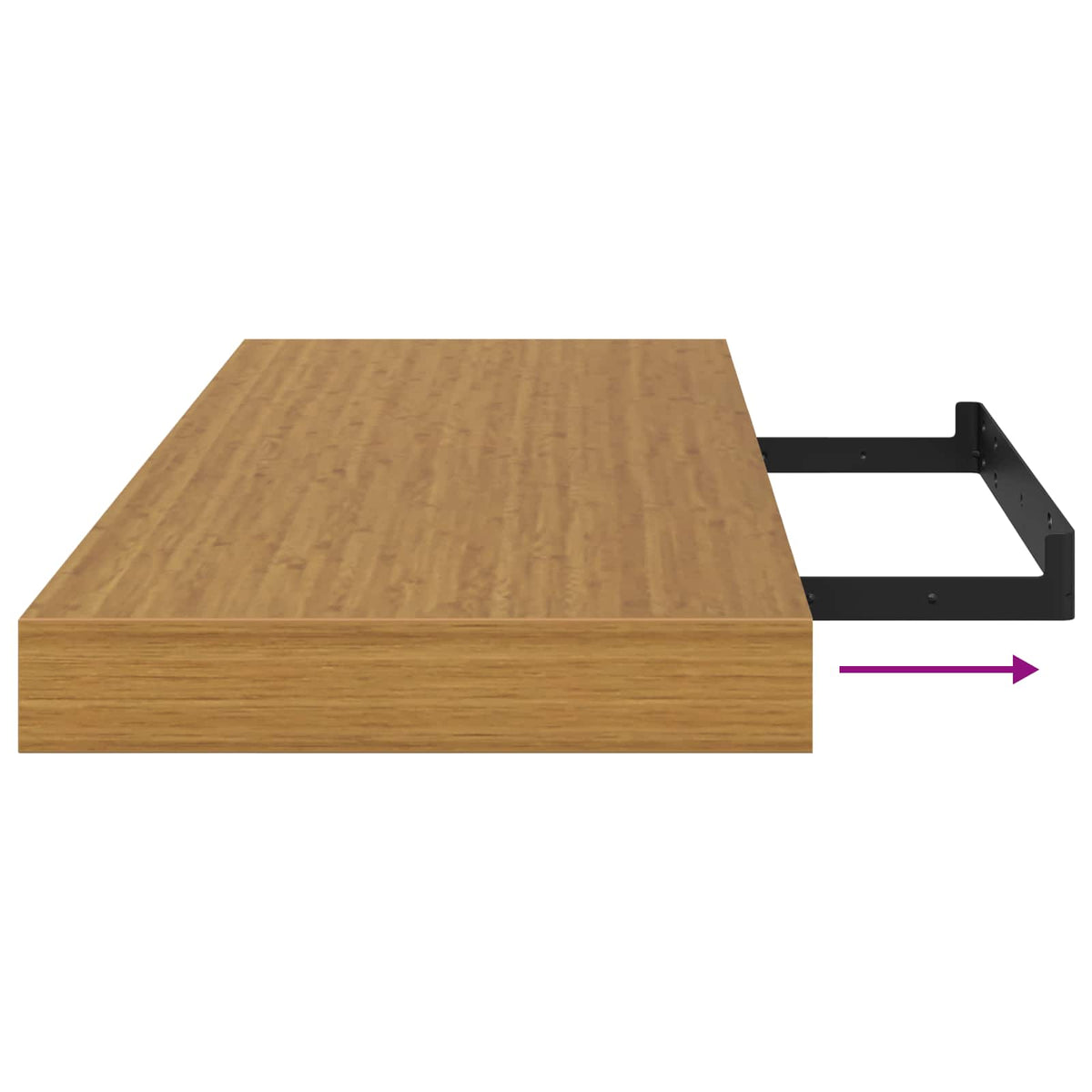 Wandregal Wandhalterung Beige 60 x 23,5 x 3,8 cm Holzwerkstoff