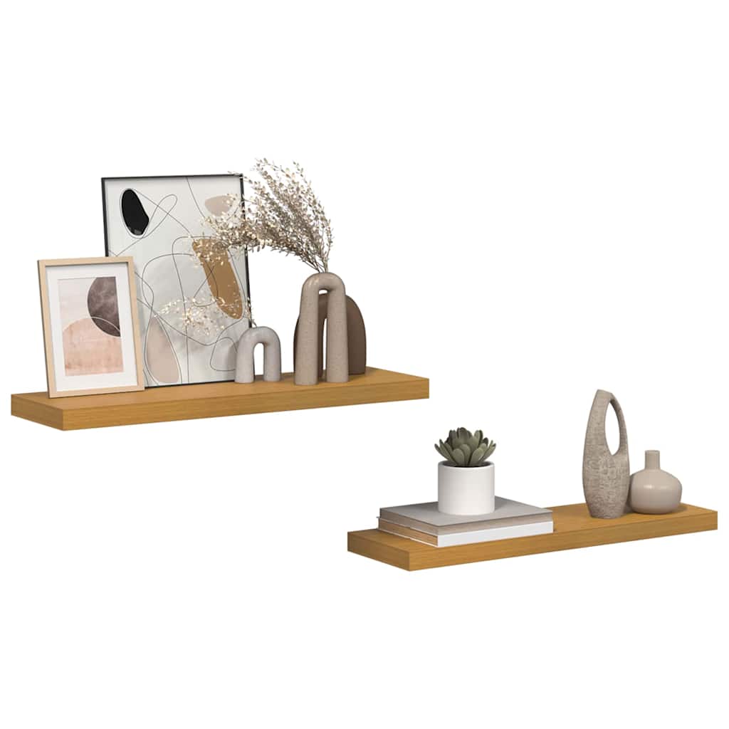 Wandregal Wandhalterung 2 Stk. Beige 80 x 23,5 x 3,8 cm