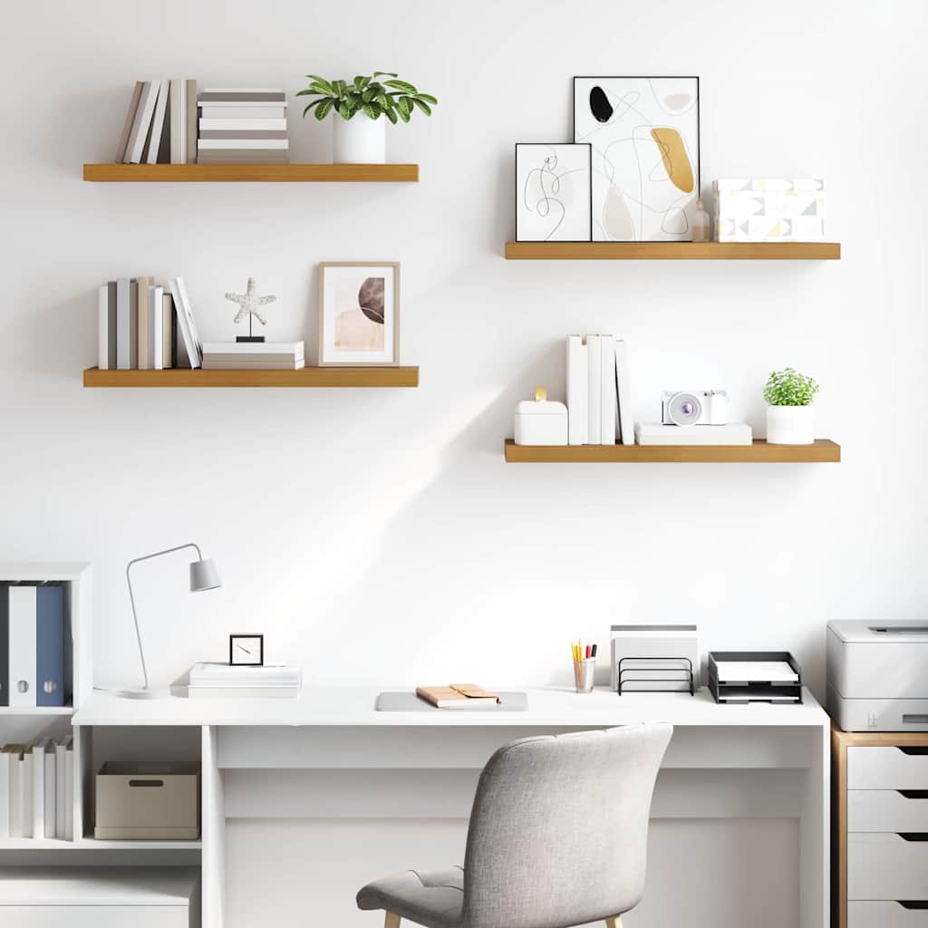 Wandregal 4 stk. Beige 80 x 23,5 x 3,8 cm Holzwerkstoff