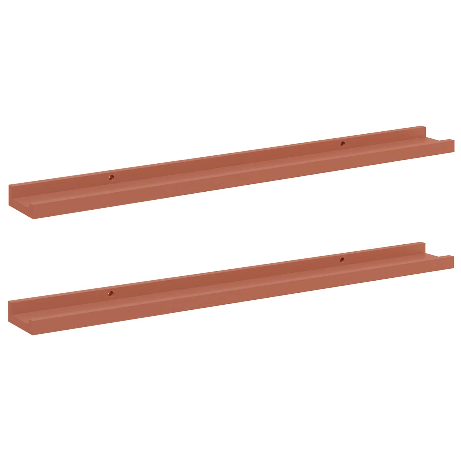 Wandregal Wandhalterung 2 Stk. Rot 80 x 9 x 3 cm Holzwerkstoff