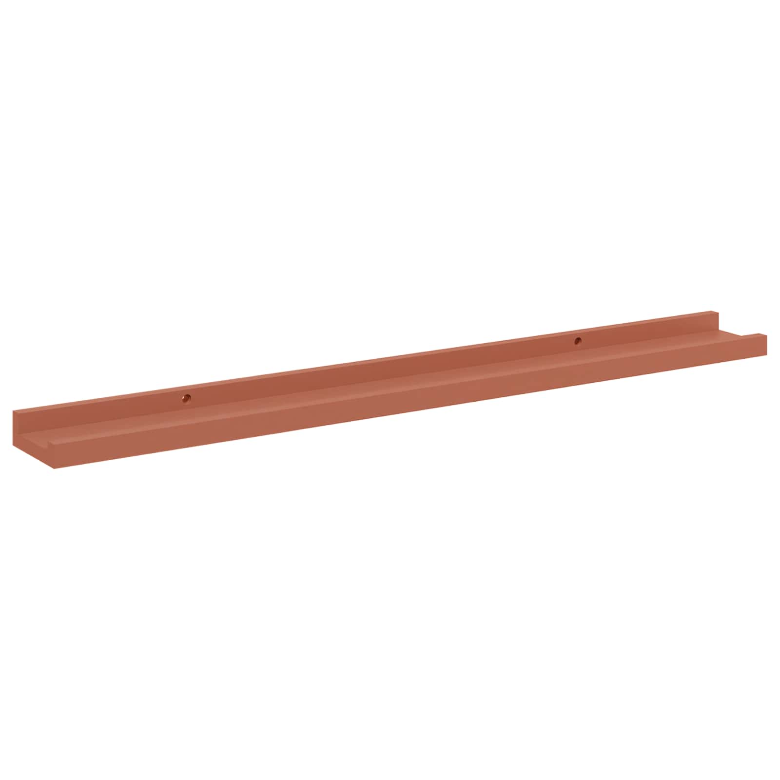 Wandregal 2 stk. Rot 80 x 9 x 3 cm Holzwerkstoff
