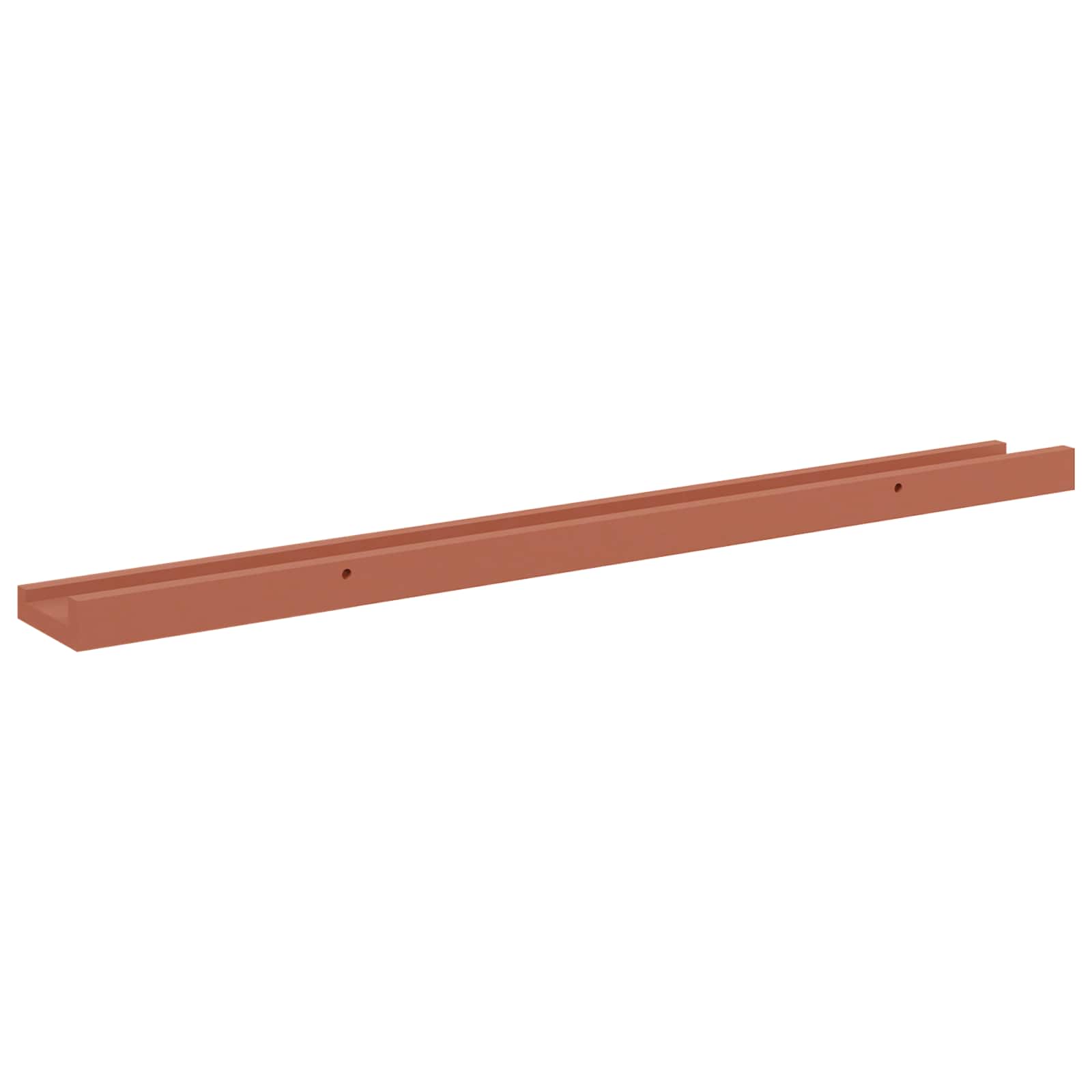 Wandregal Wandhalterung 2 Stk. Rot 80 x 9 x 3 cm Holzwerkstoff