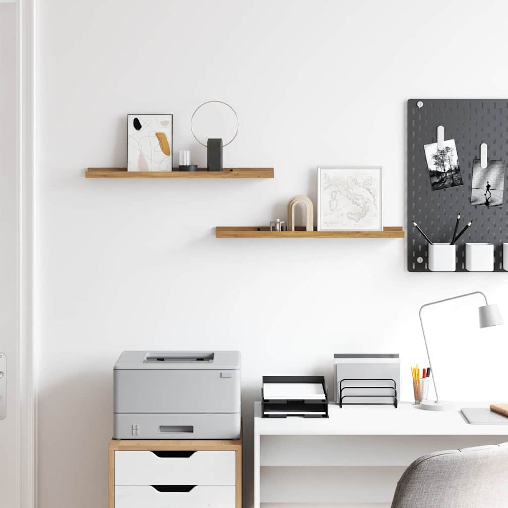 Wandregal Wandhalterung 2 Stk. Braun 60 x 9 x 3 cm