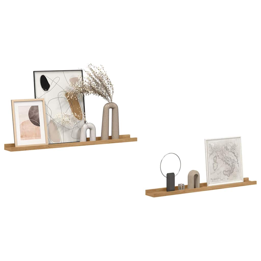 Wandregal Wandhalterung 2 Stk. Braun 80 x 9 x 3 cm