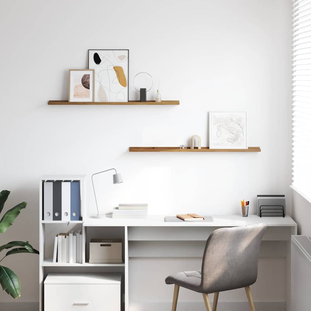 Wandregal Wandhalterung 2 Stk. Braun 100 x 9 x 3 cm
