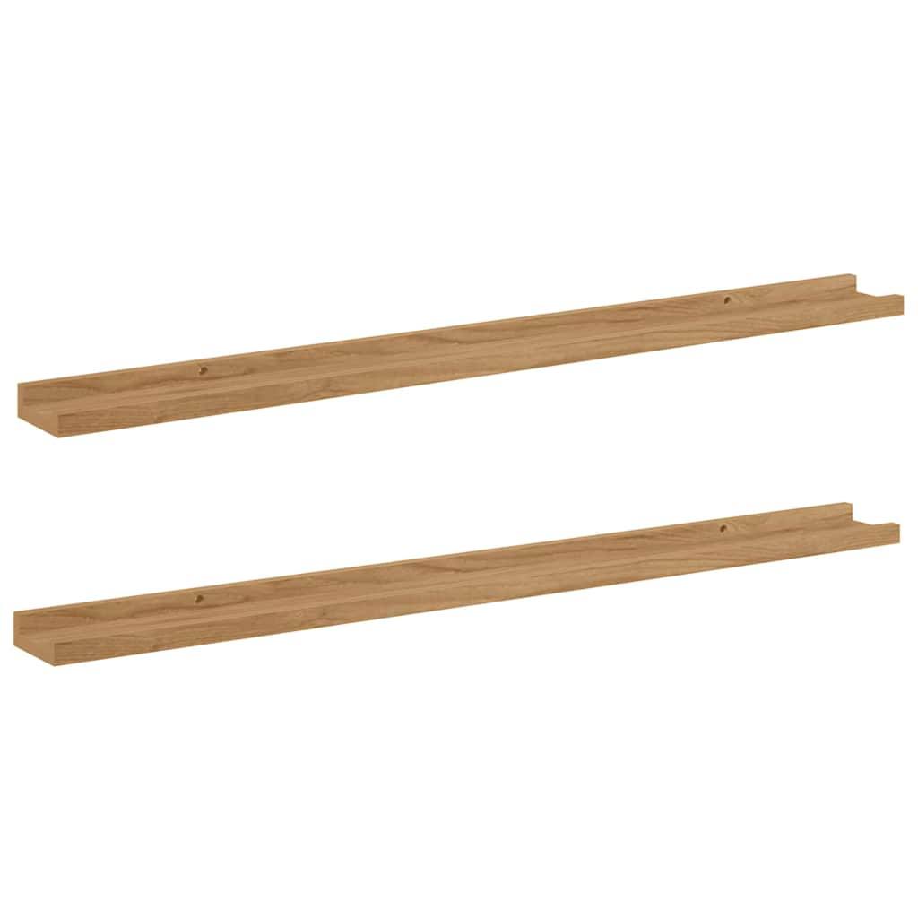 Wandregal Wandhalterung 2 Stk. Braun 100 x 9 x 3 cm