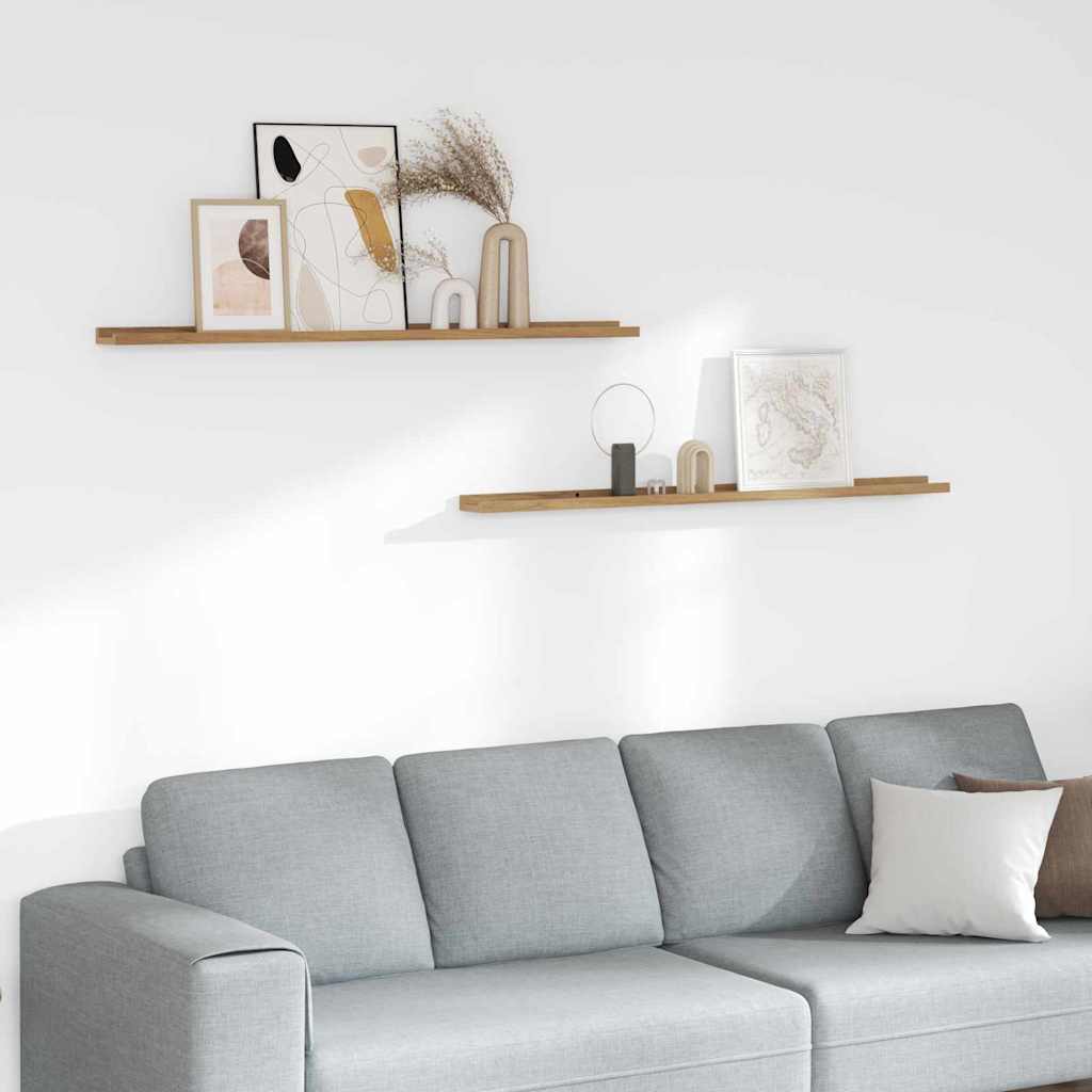 Wandregal Wandhalterung 2 Stk. Braun 115 x 9 x 3 cm