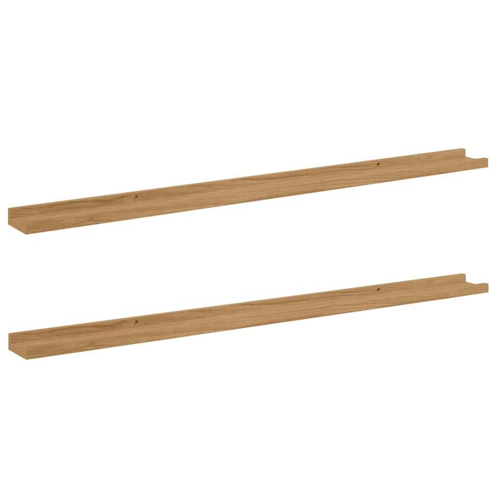 Wandregal Wandhalterung 2 Stk. Braun 115 x 9 x 3 cm
