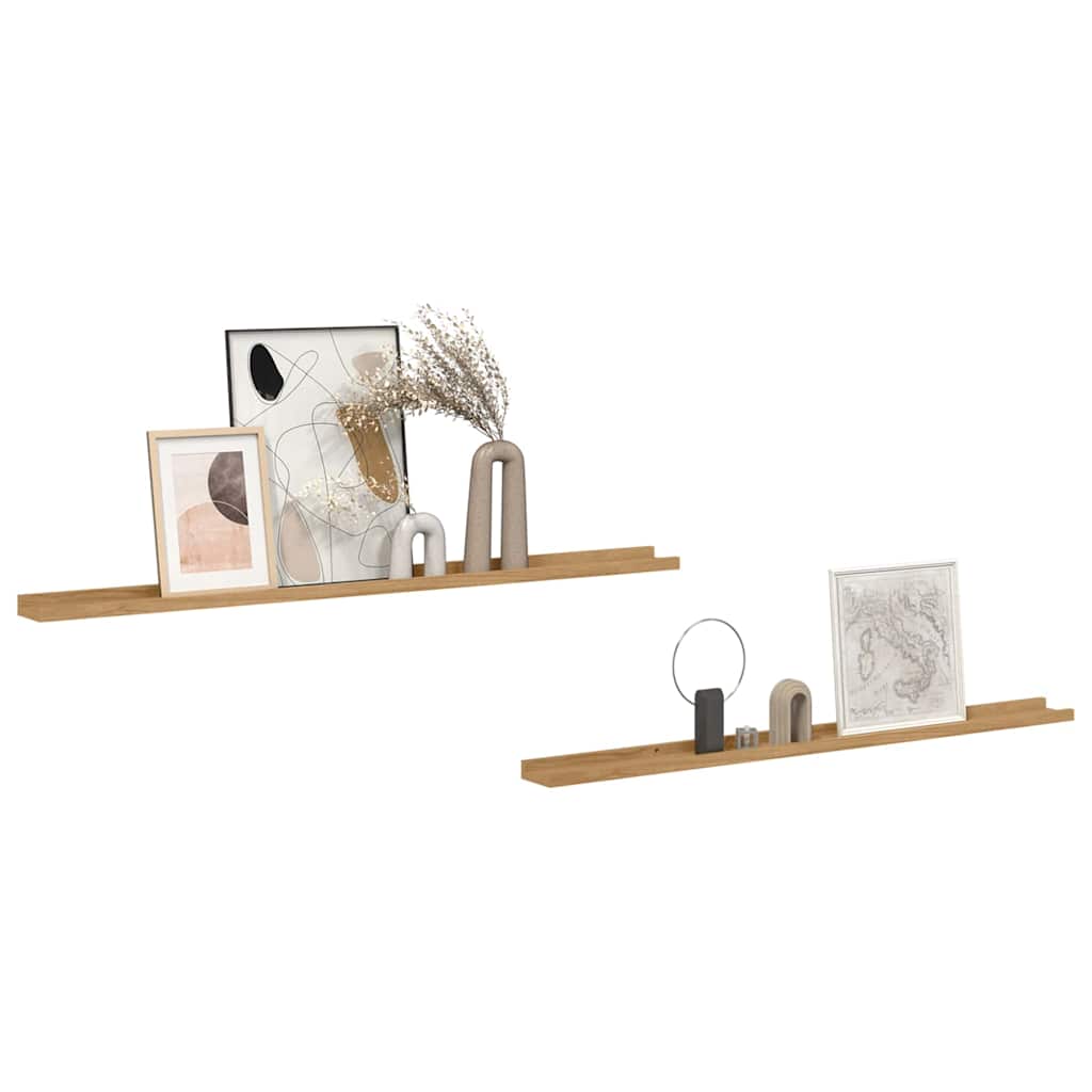 Wandregal Wandhalterung 2 Stk. Braun 115 x 9 x 3 cm