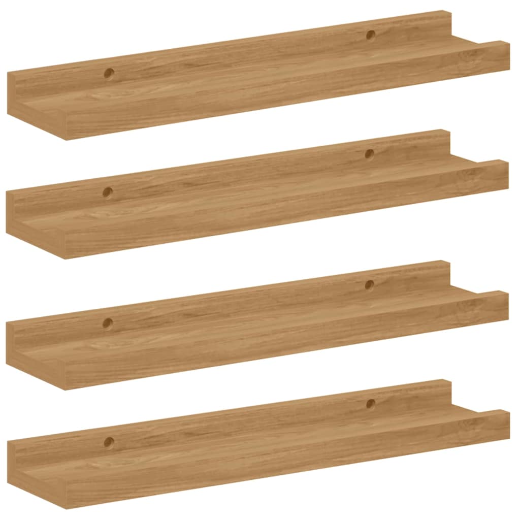 Wandregal Wandhalterung 4 Stk. Braun 40 x 9 x 3 cm
