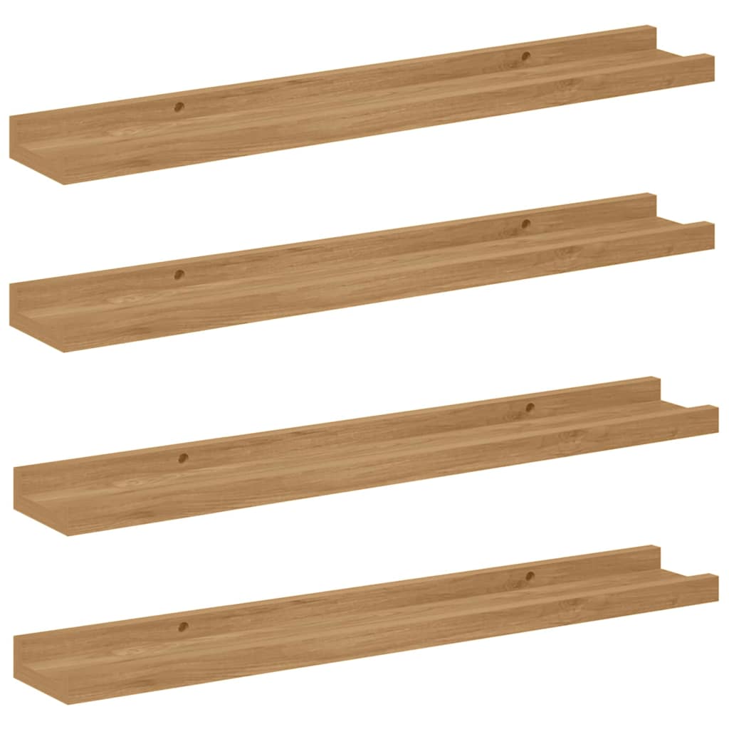 Wandregal Wandhalterung 4 Stk. Braun 60 x 9 x 3 cm