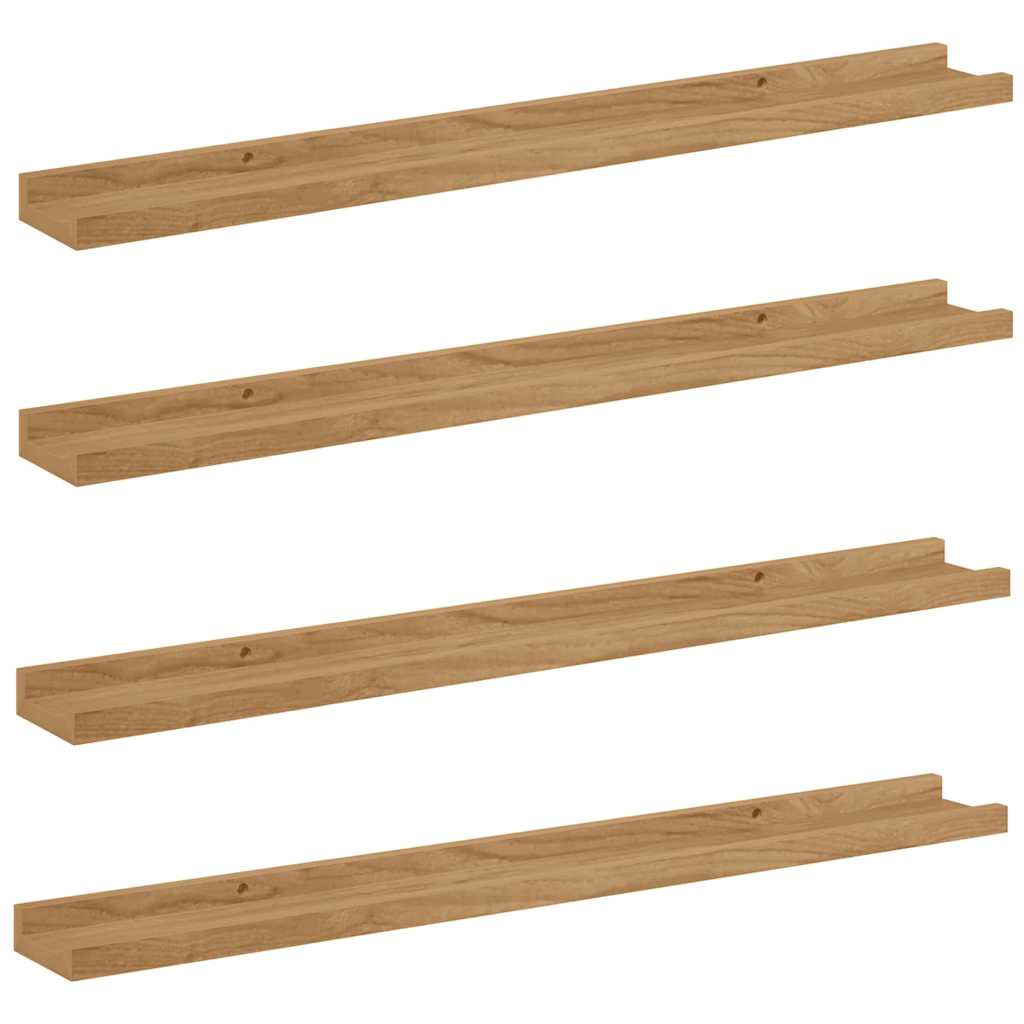 Wandregal Wandhalterung 4 Stk. Braun 80 x 9 x 3 cm