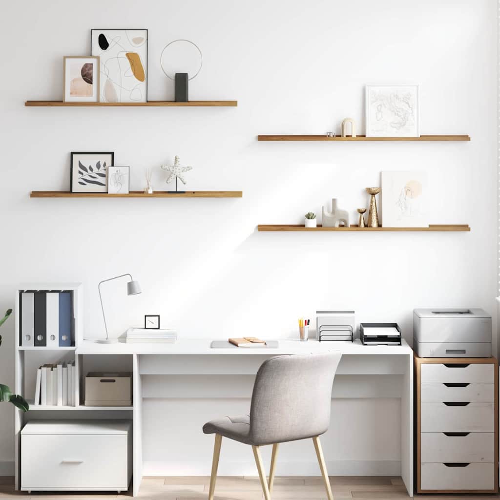 Wandregal Wandhalterung 4 Stk. Braun 115 x 9 x 3 cm