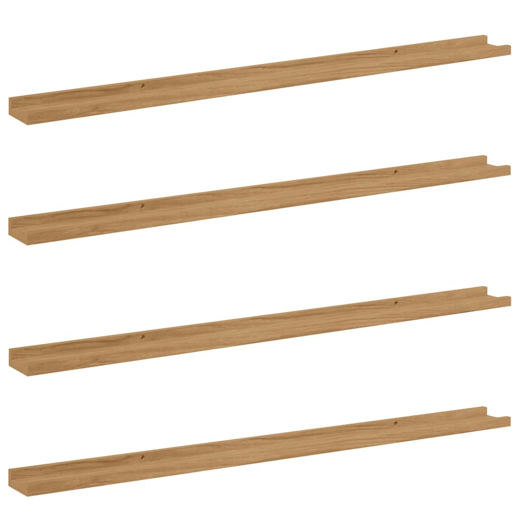 Wandregal Wandhalterung 4 Stk. Braun 115 x 9 x 3 cm