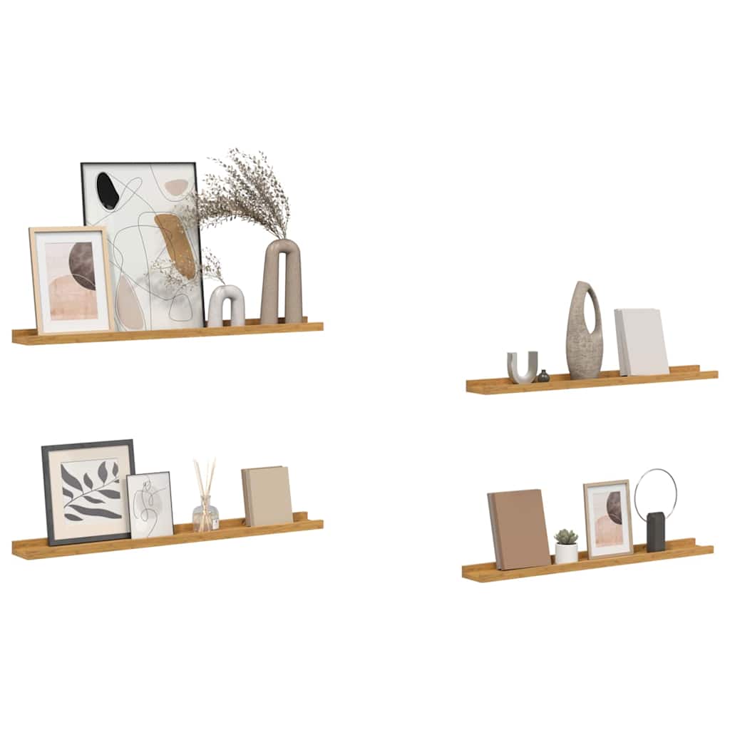 Wandregal Wandhalterung 4 Stk. Beige 80 x 9 x 3 cm