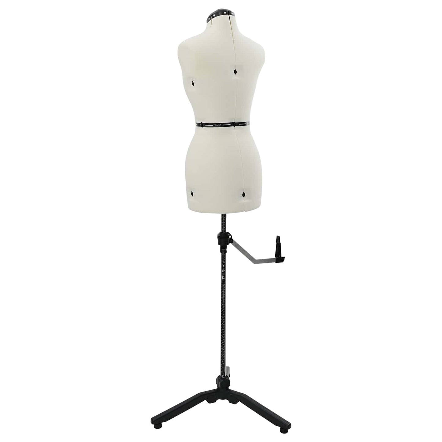Verstellbare Kleiderform für Damen Creme S Samt
