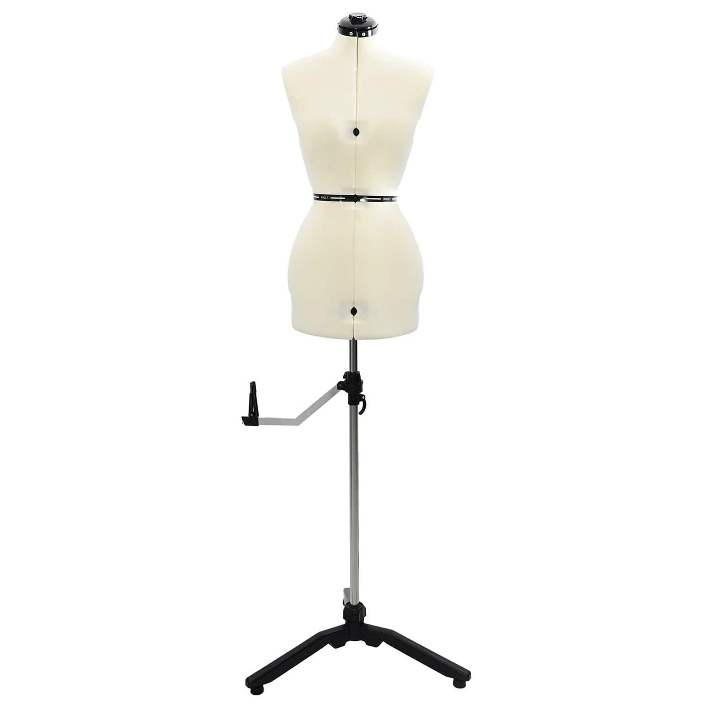 Verstellbare Kleiderform für Damen Creme S Samt