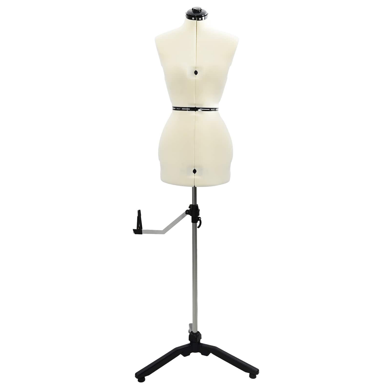 Verstellbare Kleiderform für Damen Creme S Samt