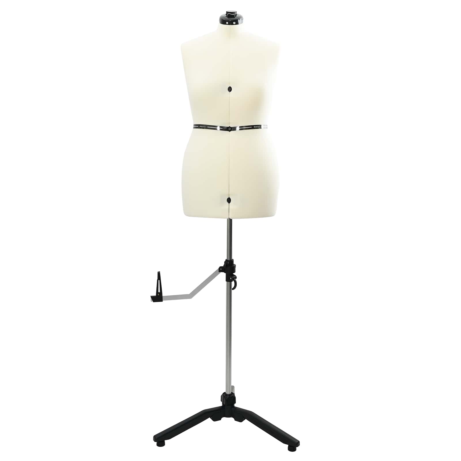 Verstellbare Kleiderform für Damen Creme M Samt