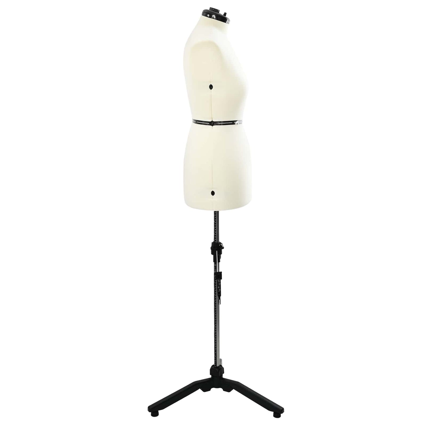 Verstellbare Kleiderform für Damen Creme M Samt