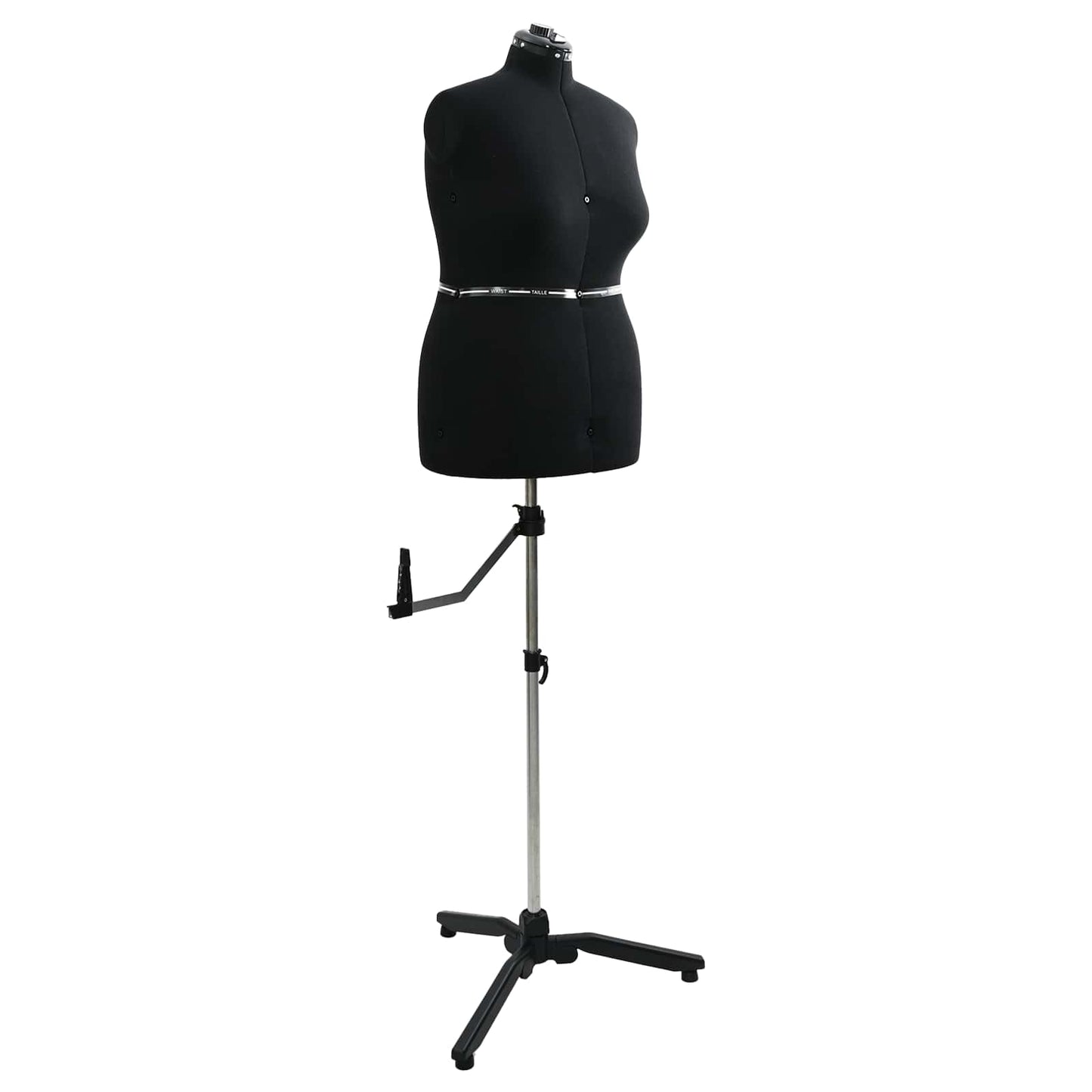 Verstellbare Kleiderform für Damen Schwarz L Samt