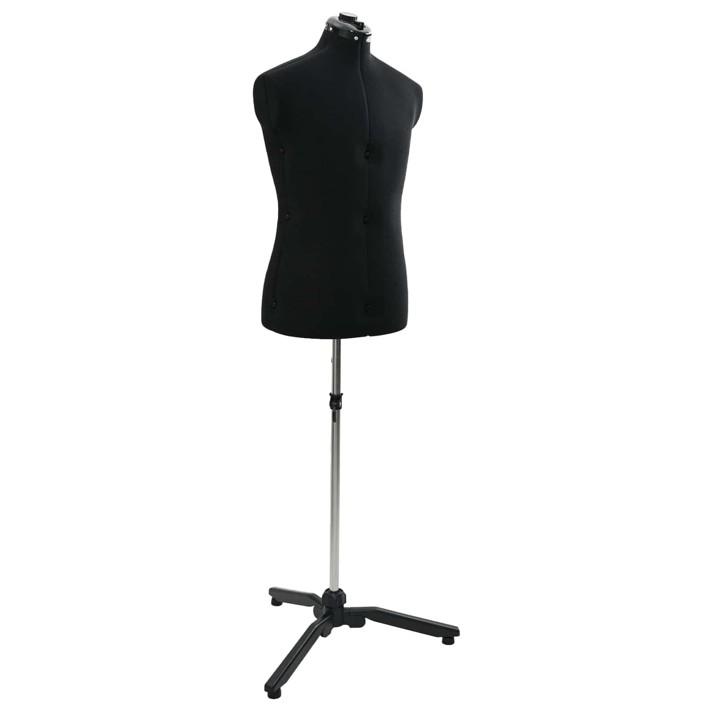 Verstellbare Schneiderpuppe für Männer Schwarz 37,5-45,5 Zoll