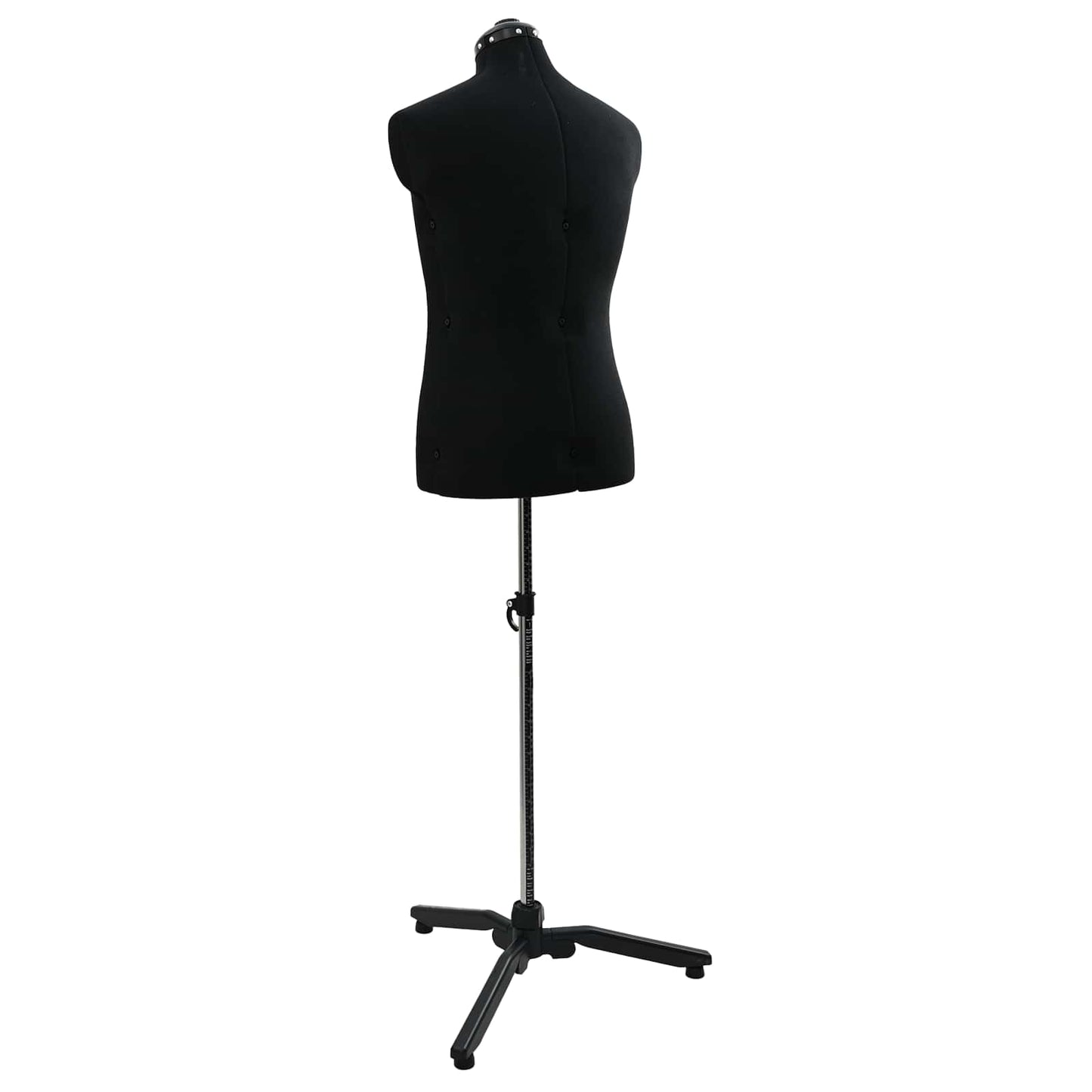 Verstellbare Schneiderpuppe für Männer Schwarz 37,5-45,5 Zoll