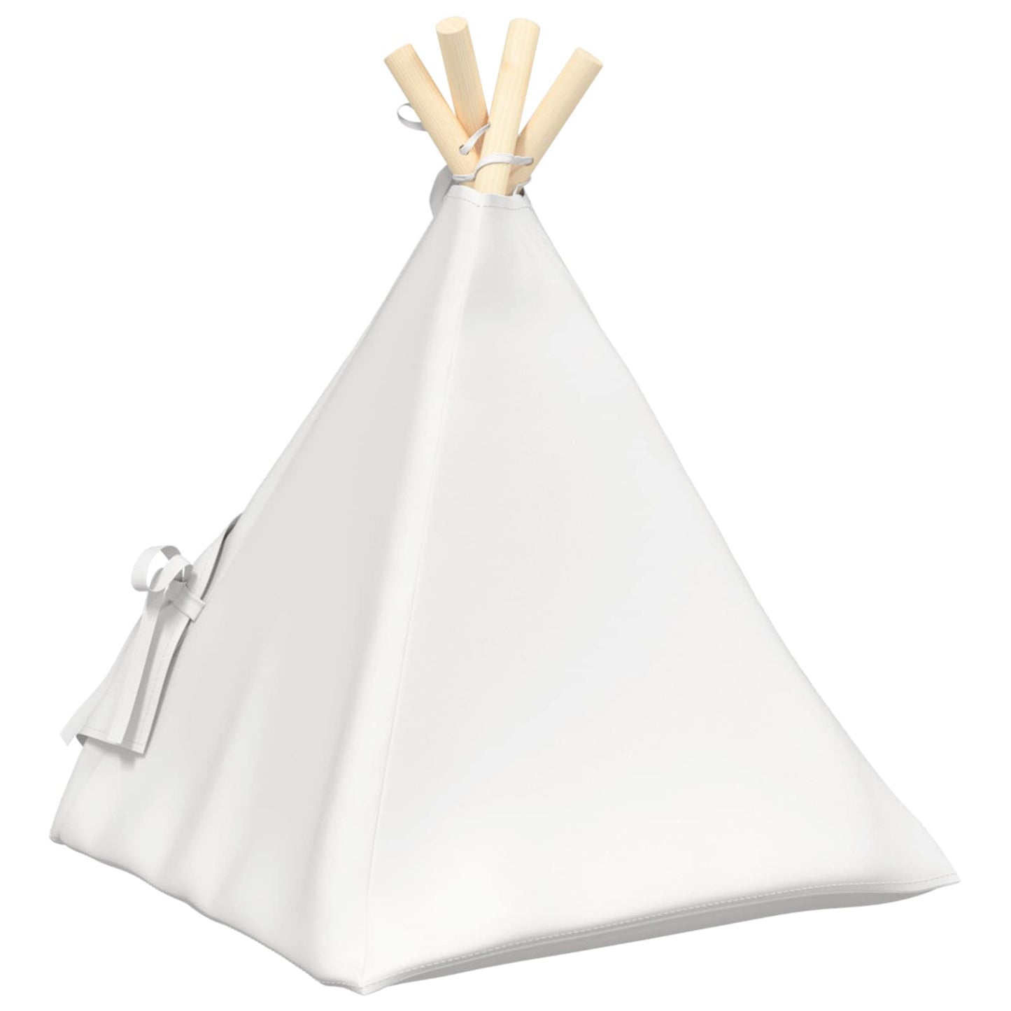 Haustier-Tipi mit Kissen Weiß 40 x 40 x 50 cm Polyester