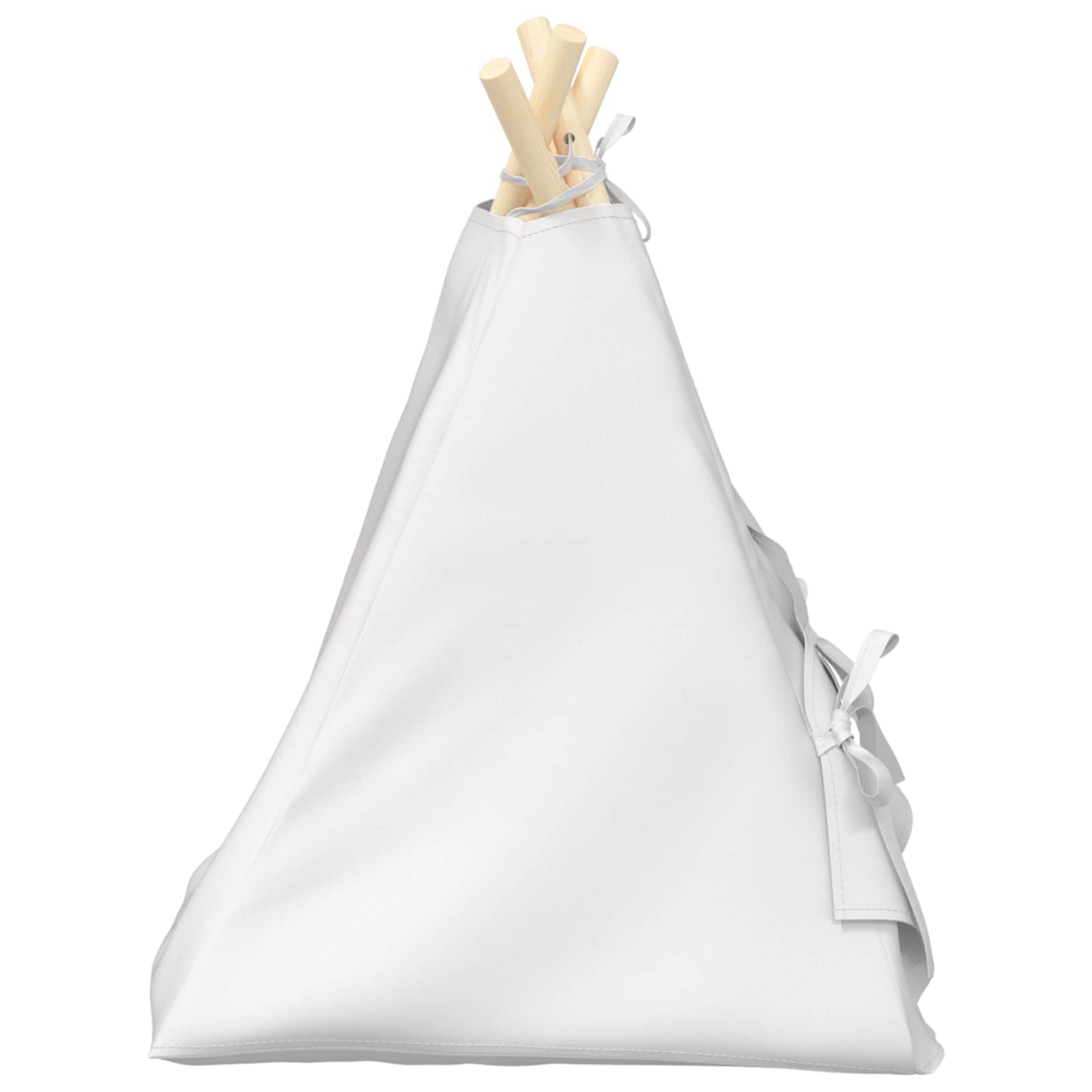 Haustier-Tipi mit Kissen Weiß 40 x 40 x 50 cm Polyester
