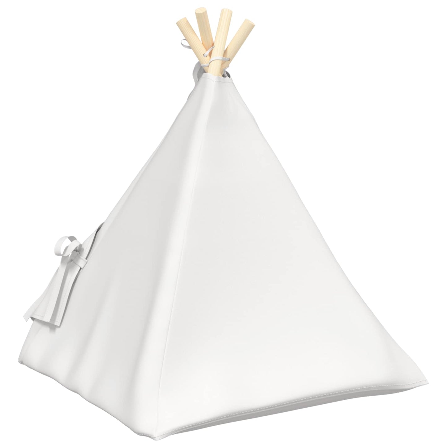 Haustier-Tipi mit Kissen Weiß 50 x 50 x 60 cm Polyester