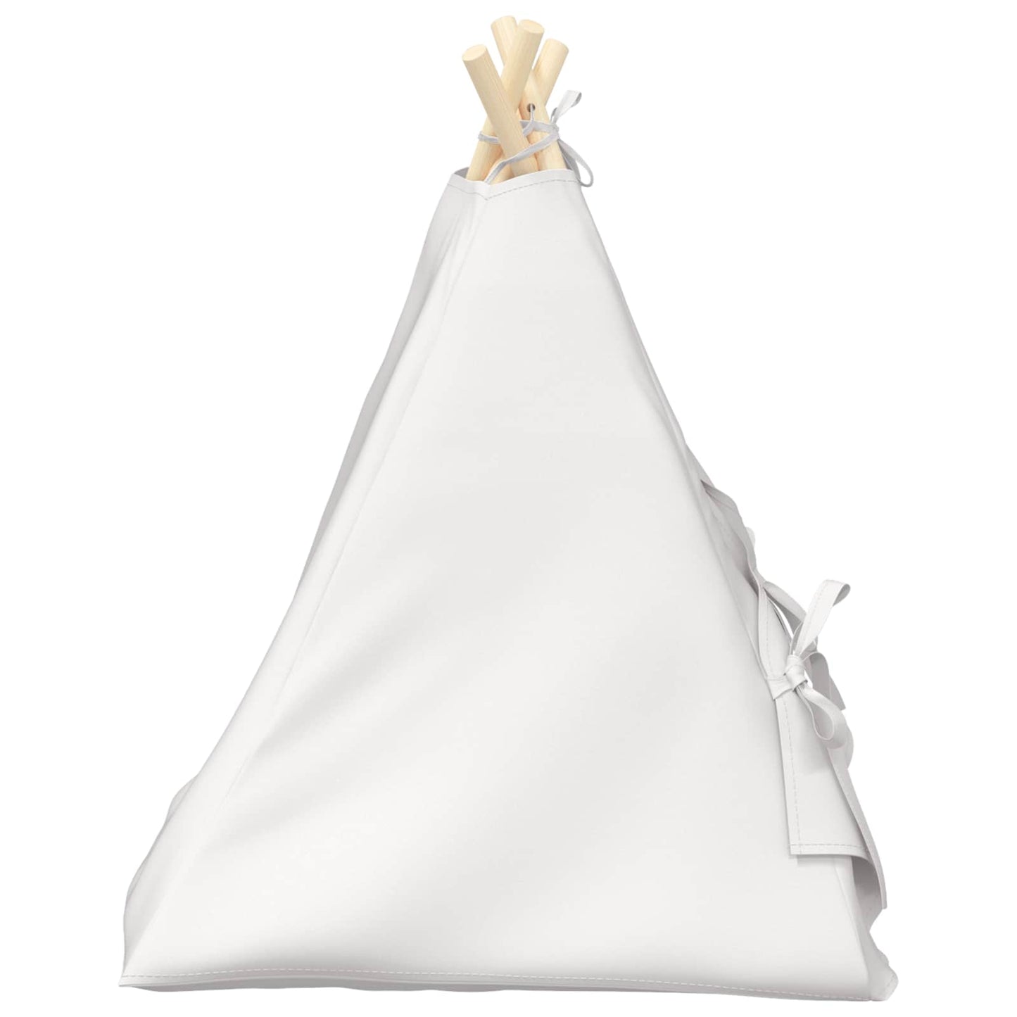 Haustier-Tipi mit Kissen Weiß 50 x 50 x 60 cm Polyester