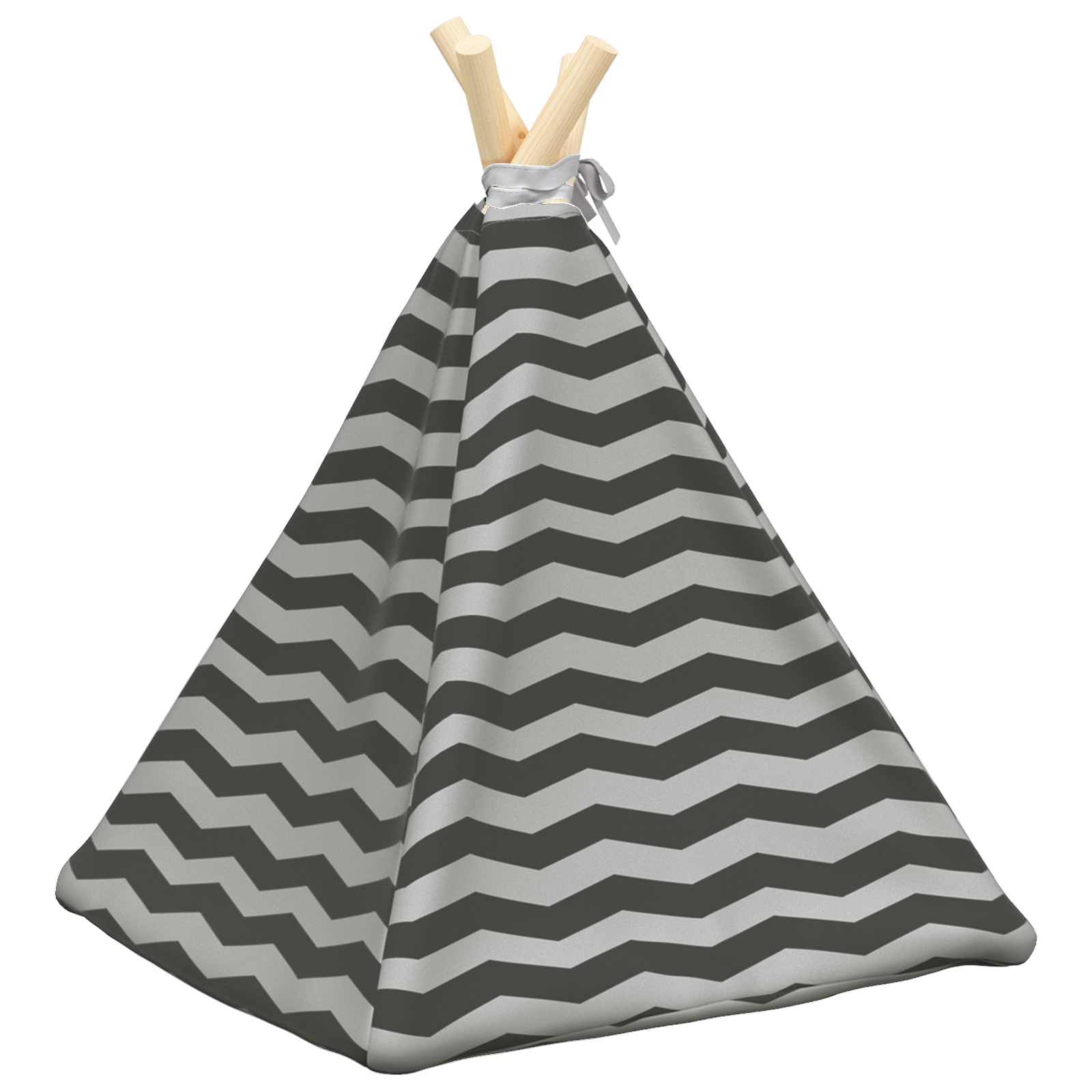 Haustier-Tipi mit Kissen Weiß und Grau 40 x 40 x 50 cm
