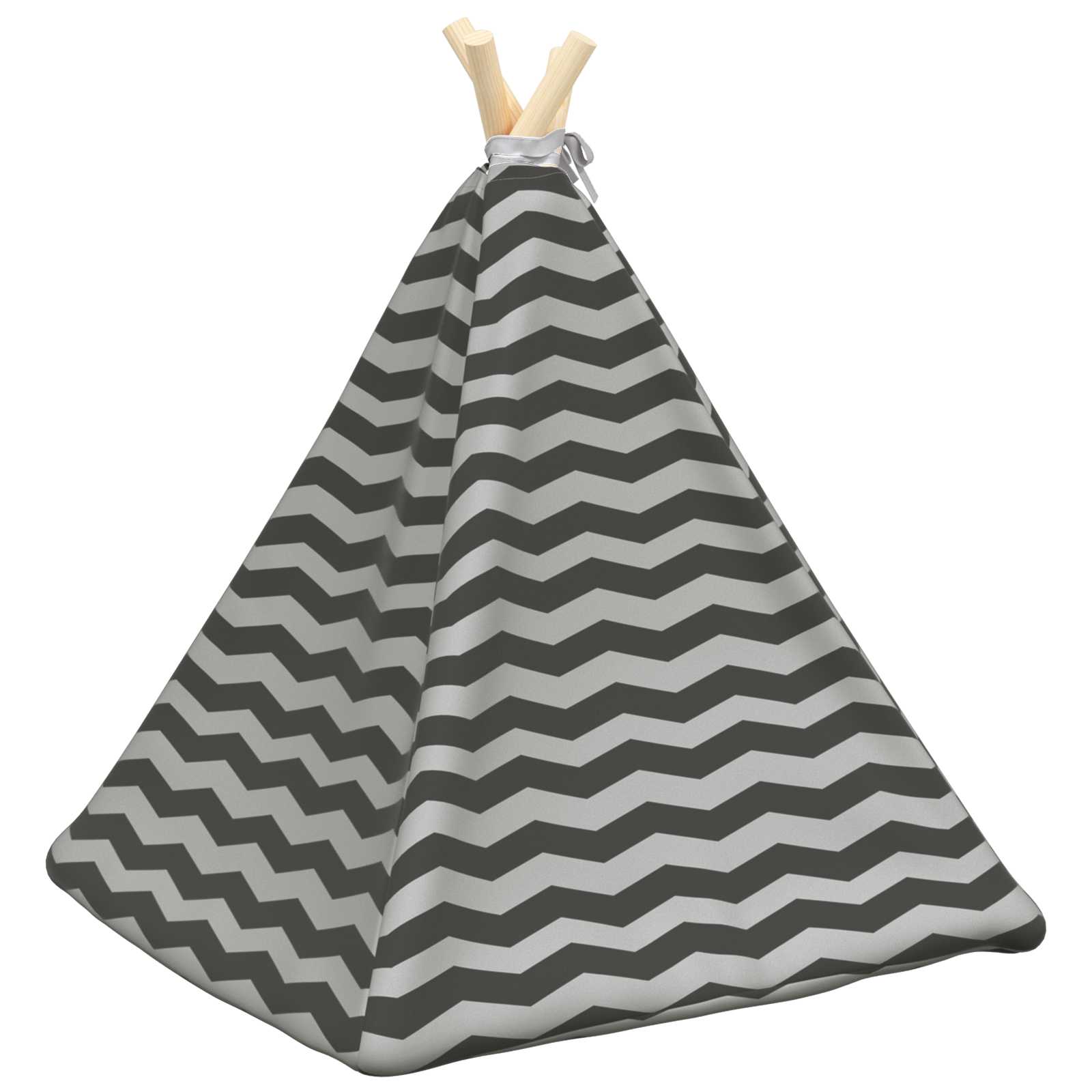 Haustier-Tipi mit Kissen Weiß und Grau 50 x 50 x 60 cm