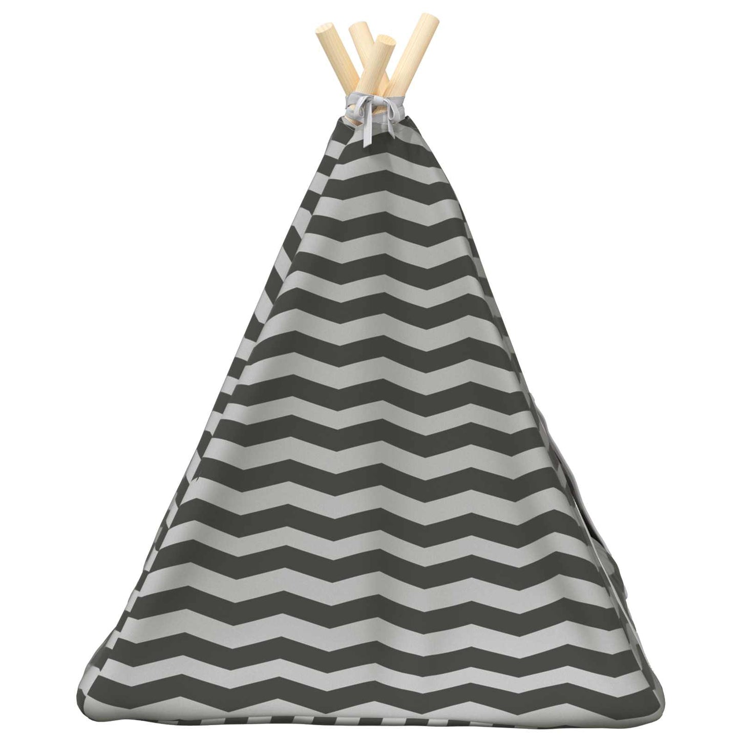 Haustier-Tipi mit Kissen Weiß und Grau 50 x 50 x 60 cm