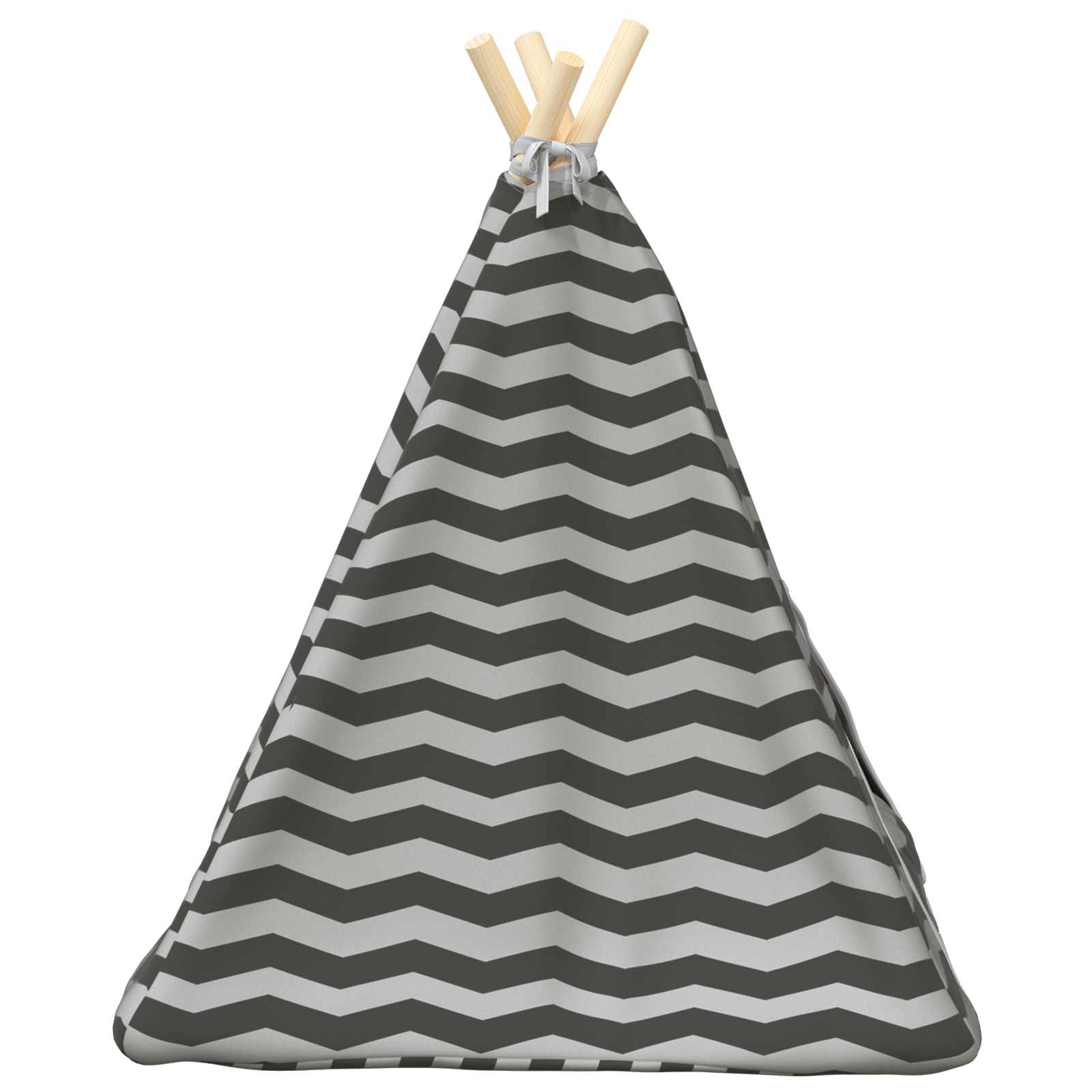 Haustier-Tipi mit Kissen Weiß und Grau 50 x 50 x 60 cm