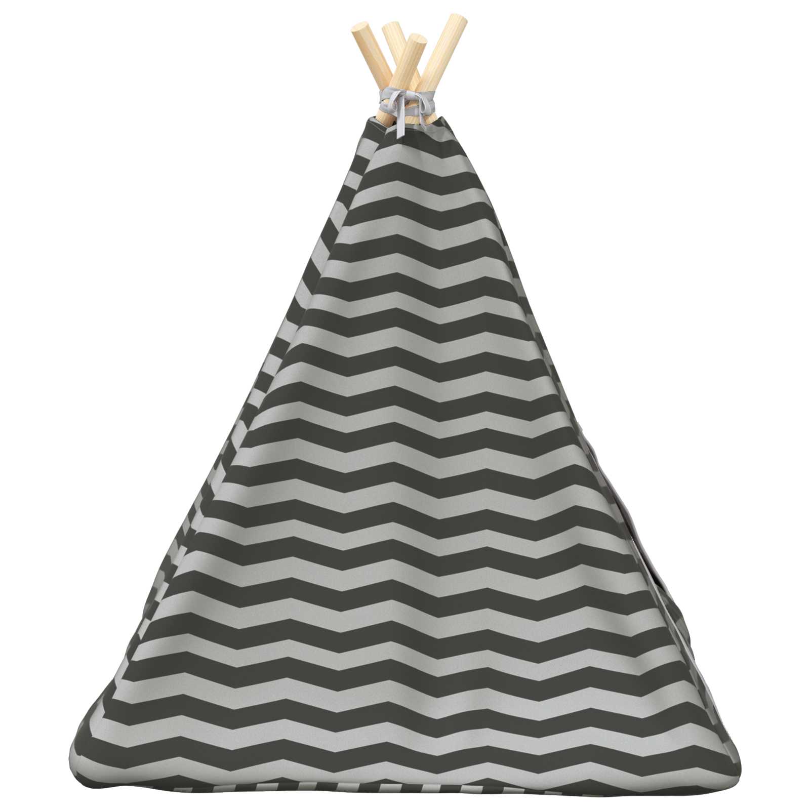 Haustier-Tipi mit Kissen Weiß und Grau 60 x 60 x 70 cm