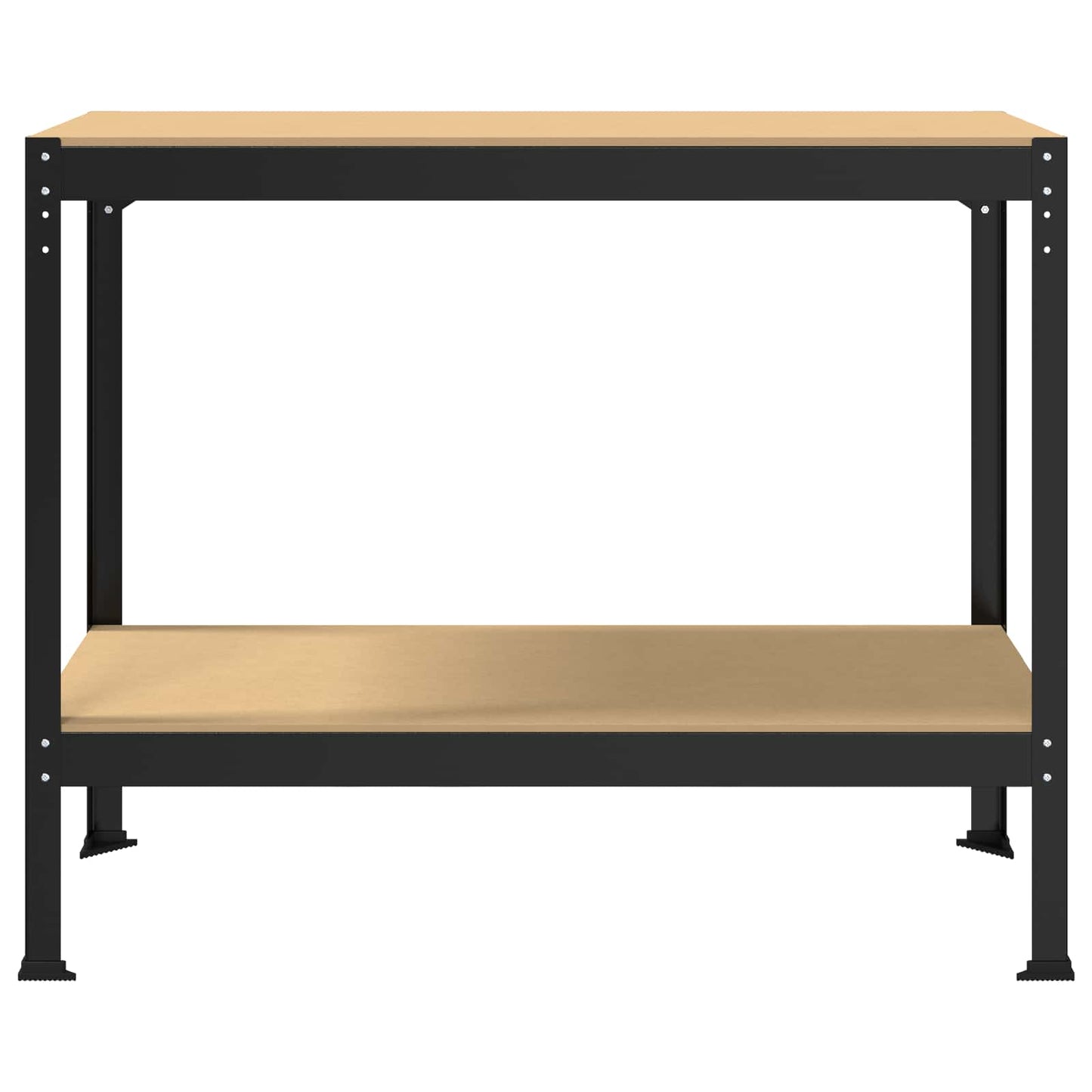 Werkbank Schwarz 115 x 55 x 91 cm Sperrholz und Metall