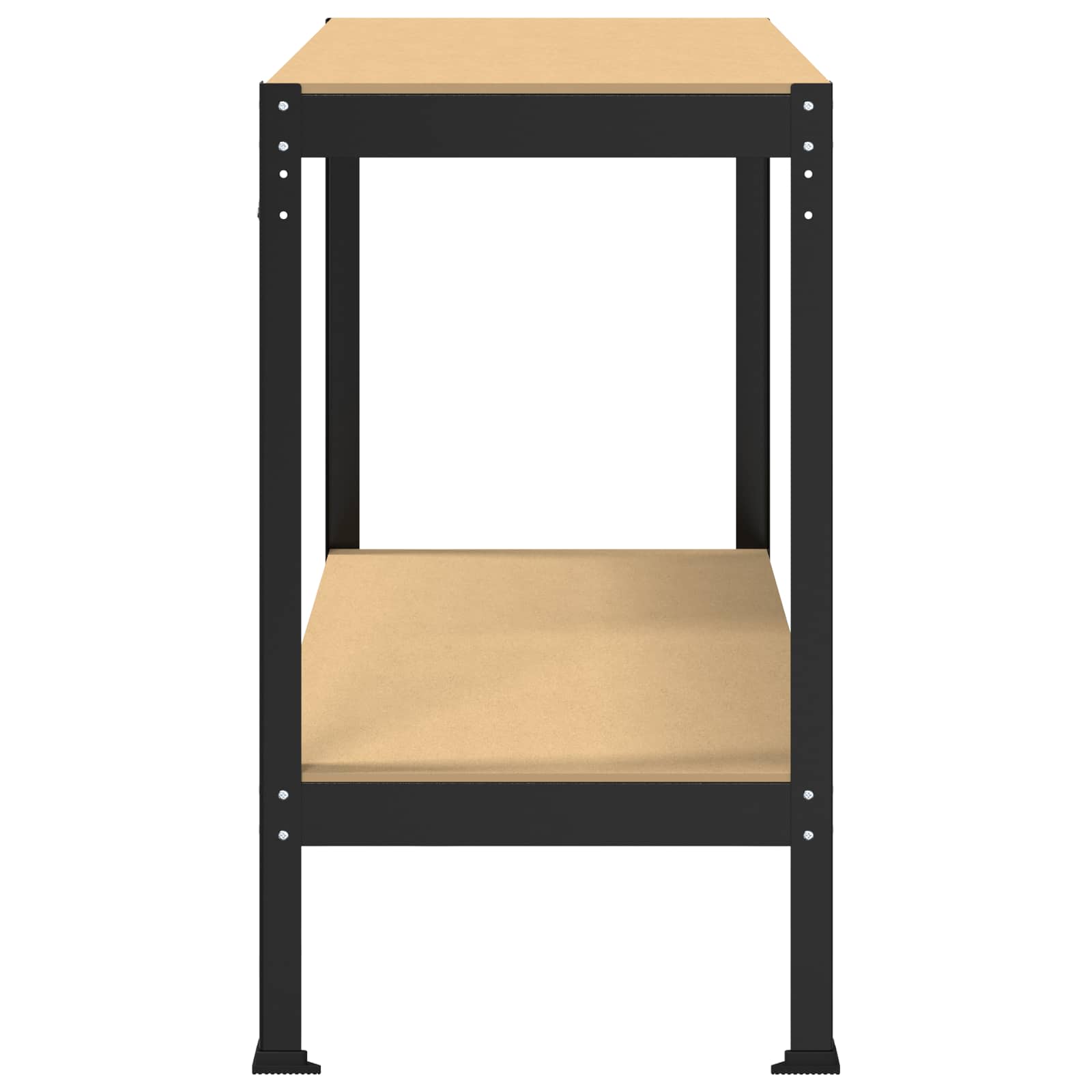 Werkbank Schwarz 115 x 55 x 91 cm Sperrholz und Metall